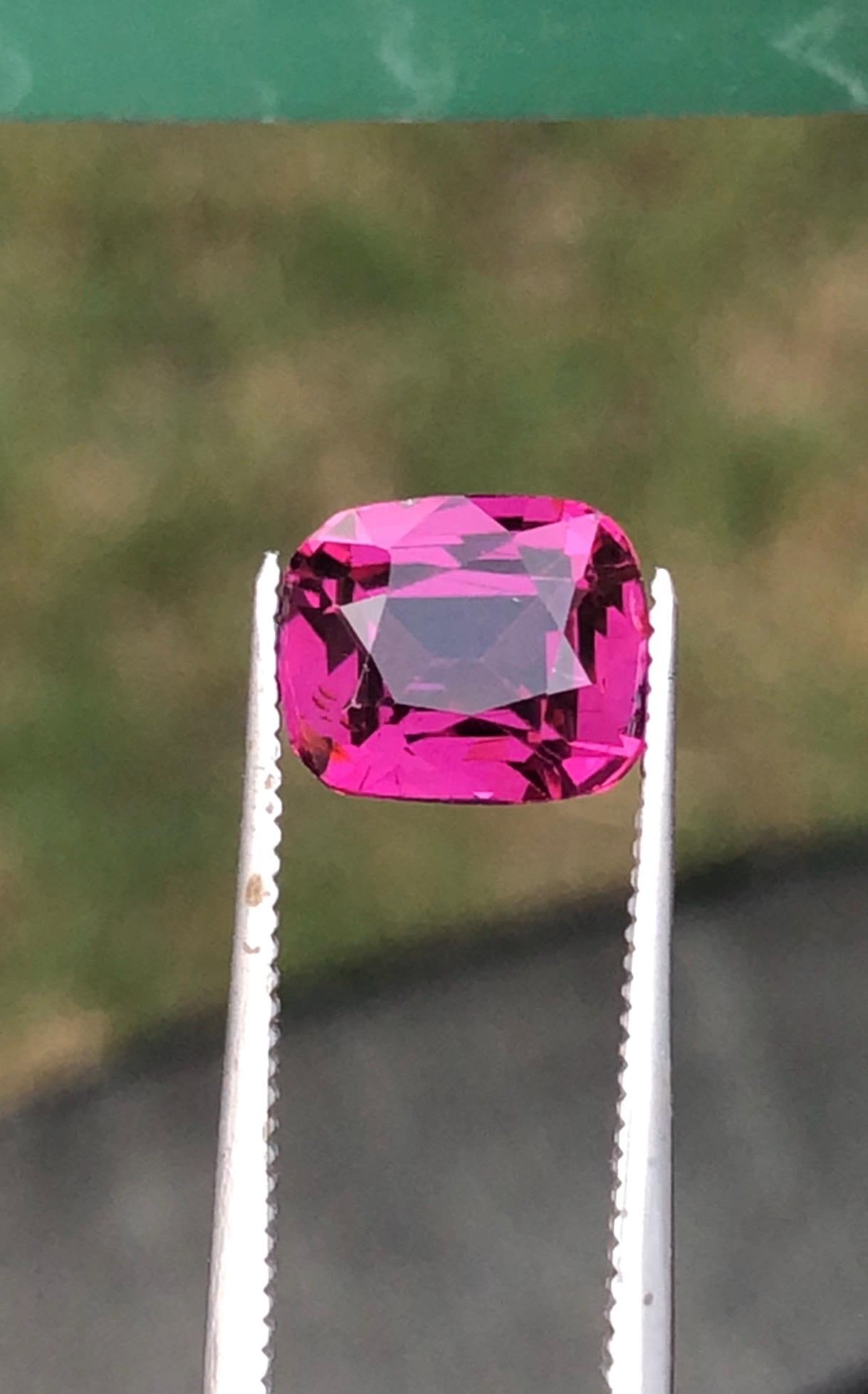 2.570 Carat Purplish Pink Garnet Gemstone From Kala Lani Tanga Mine Tanzania - 2