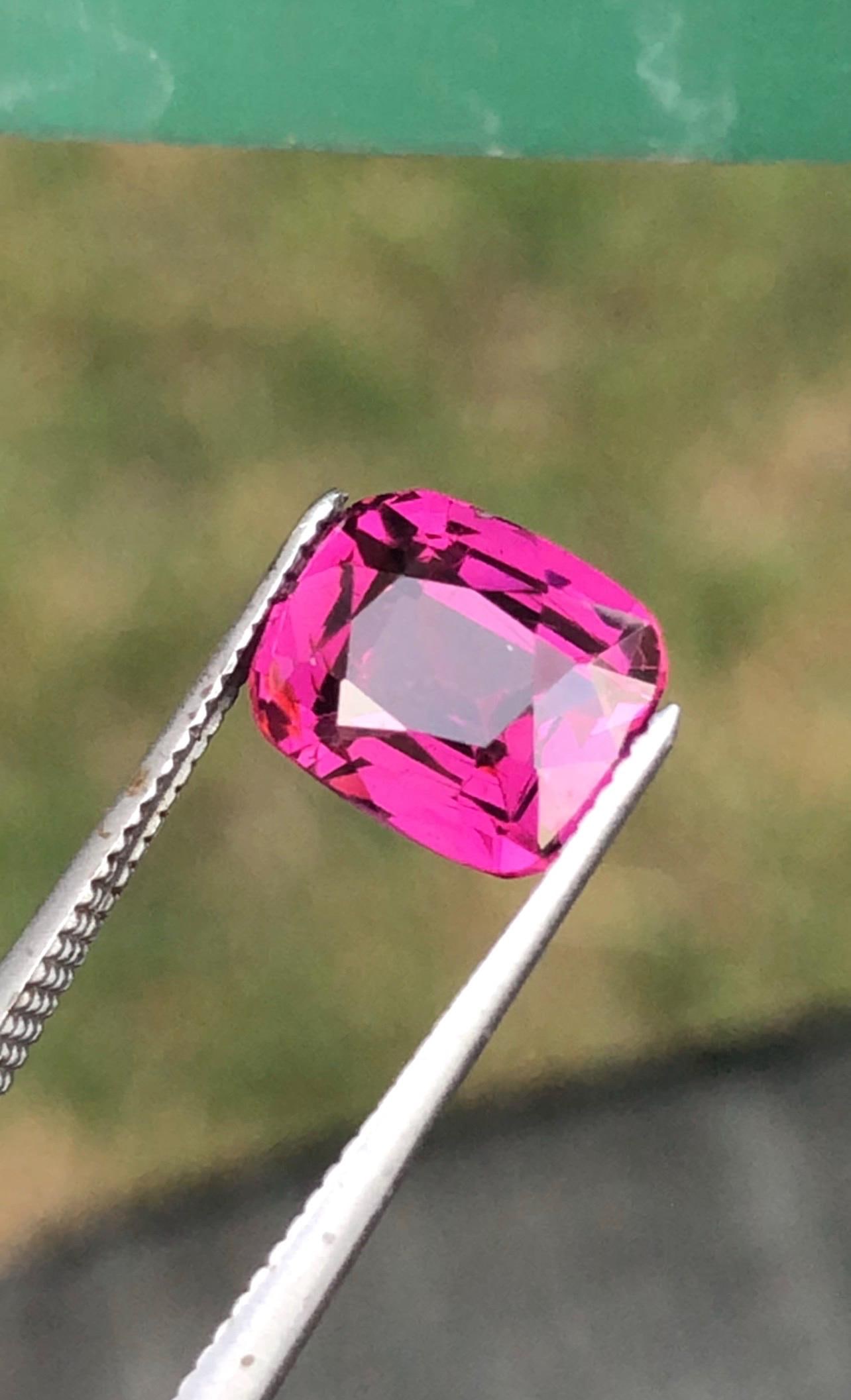 2.570 Carat Purplish Pink Garnet Gemstone From Kala Lani Tanga Mine Tanzania - 3