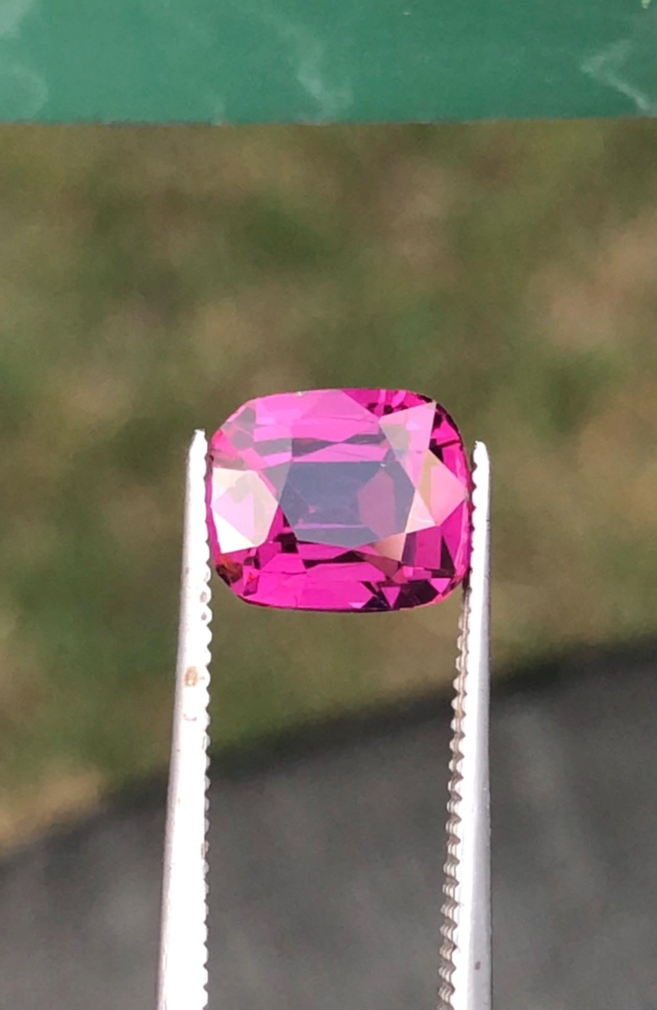 2.570 Carat Purplish Pink Garnet Gemstone From Kala Lani Tanga Mine Tanzania - 6