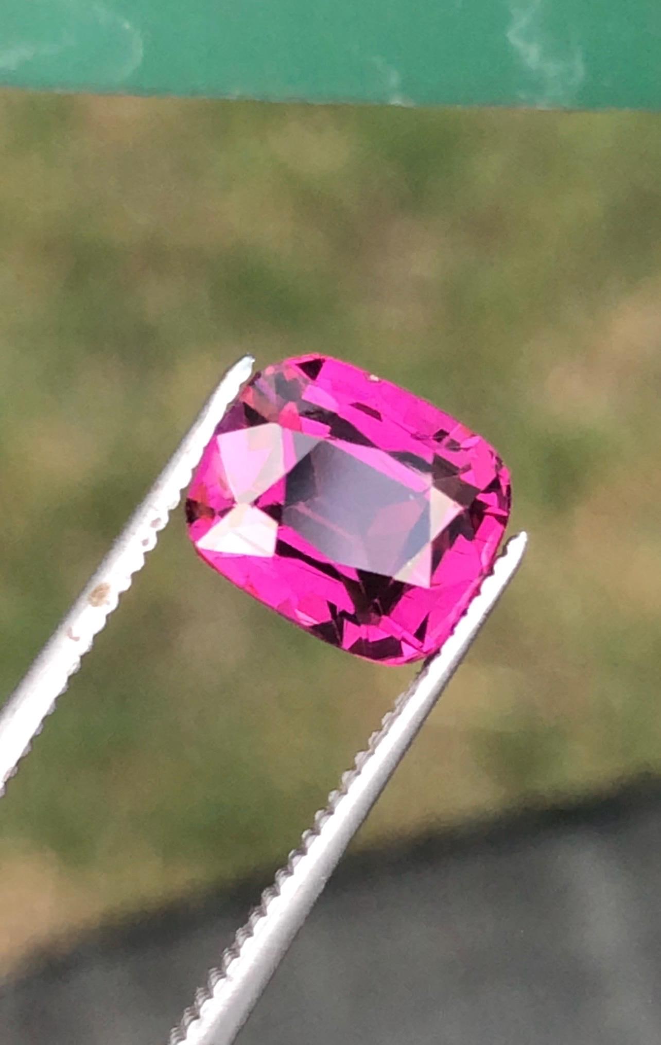 2.570 Carat Purplish Pink Garnet Gemstone From Kala Lani Tanga Mine Tanzania - 7