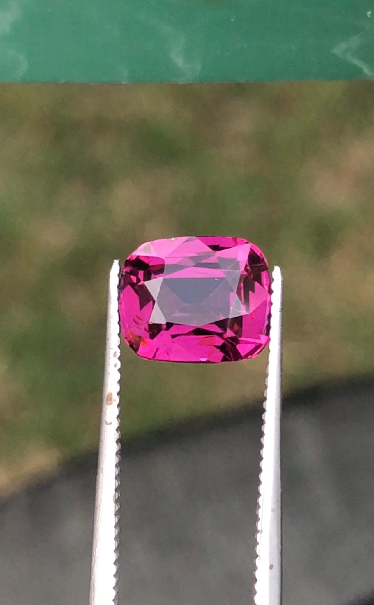 2.570 Carat Purplish Pink Garnet Gemstone From Kala Lani Tanga Mine Tanzania - 8