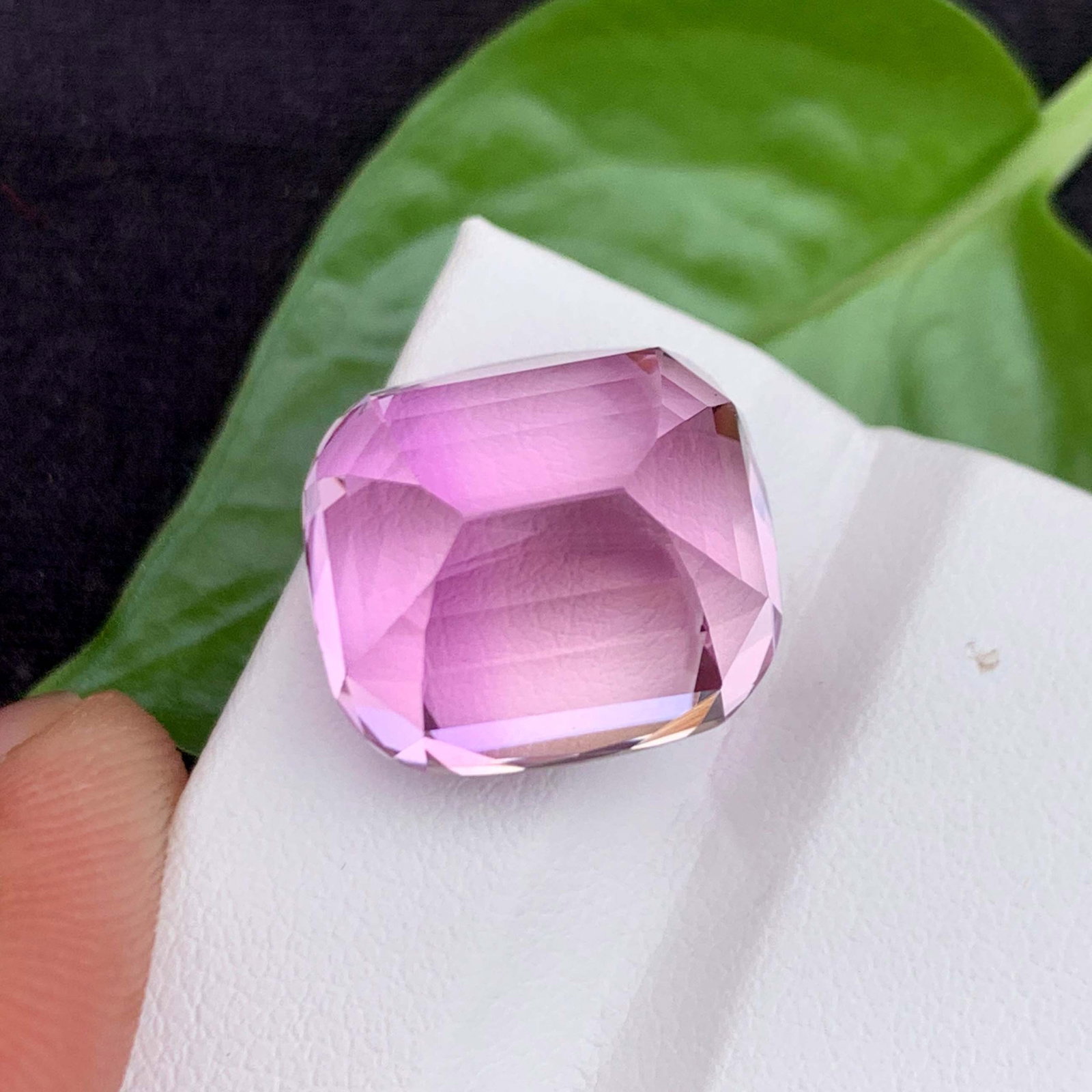 Pink Kunzite Gemstone: 25.60 Carat Faceted Cushion Cut, November Birthstone (1 of 5)