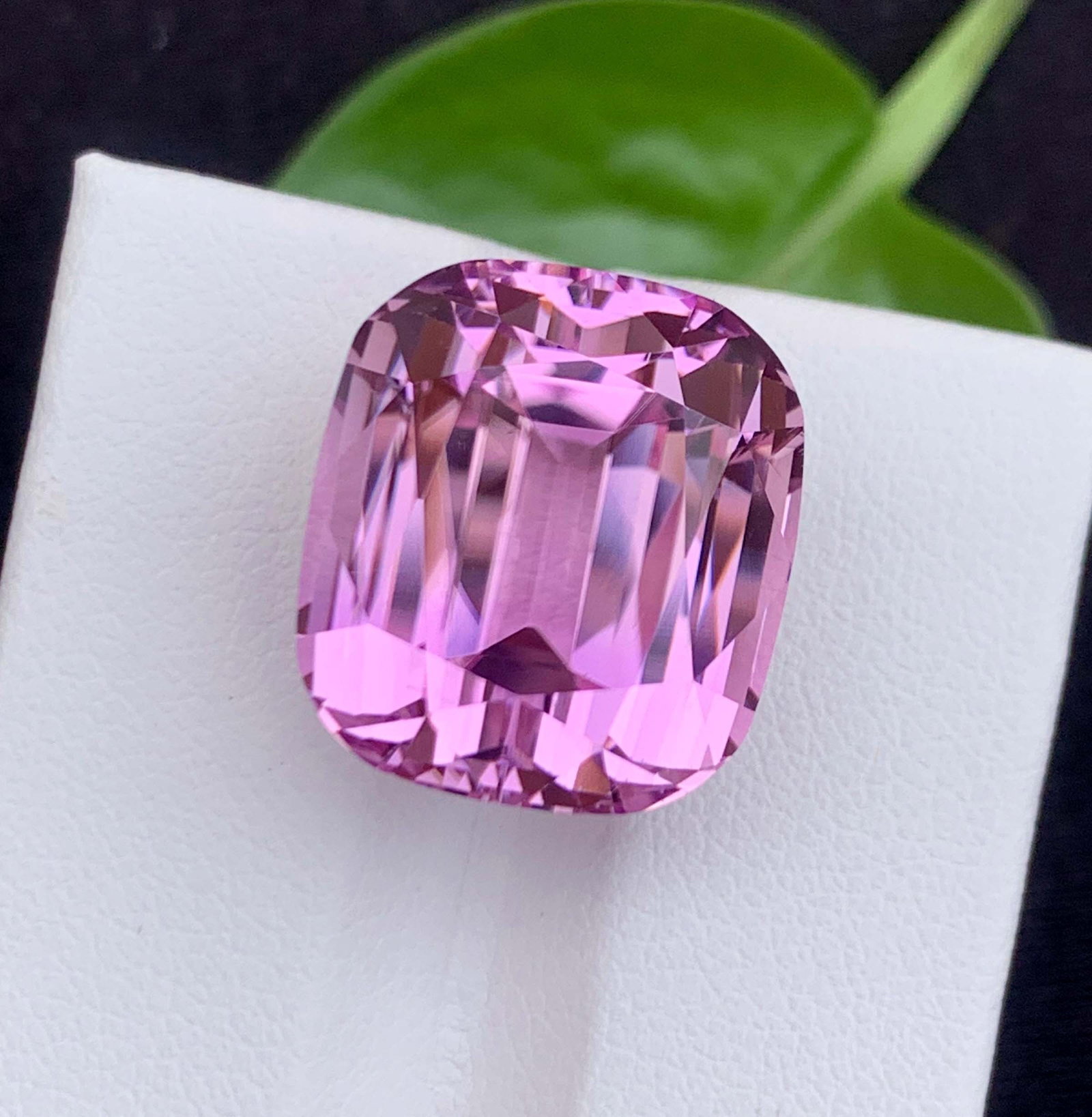 Pink Kunzite Gemstone: 25.60 Carat Faceted Cushion Cut, November Birthstone - 3