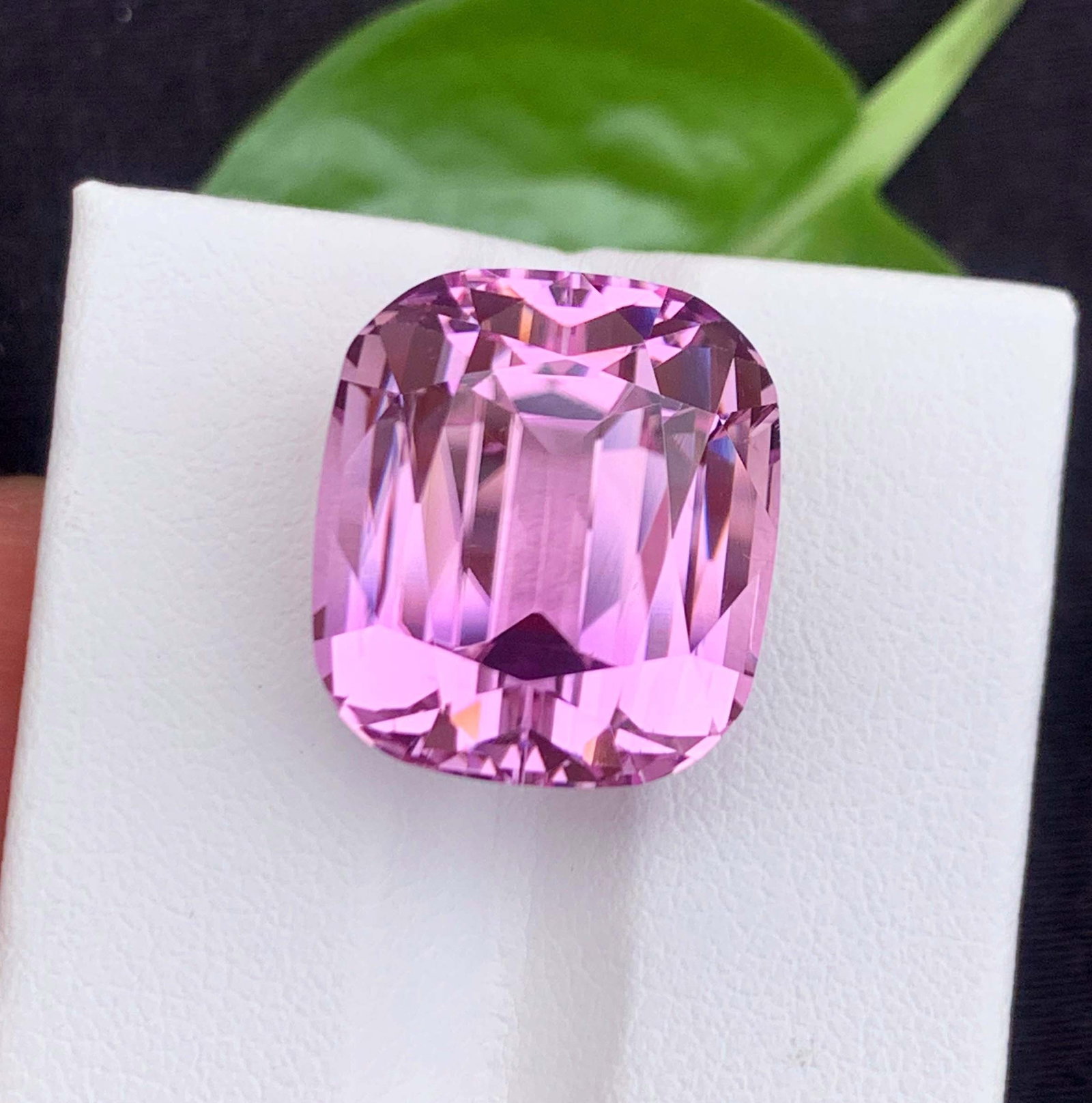 Pink Kunzite Gemstone: 25.60 Carat Faceted Cushion Cut, November Birthstone - 4