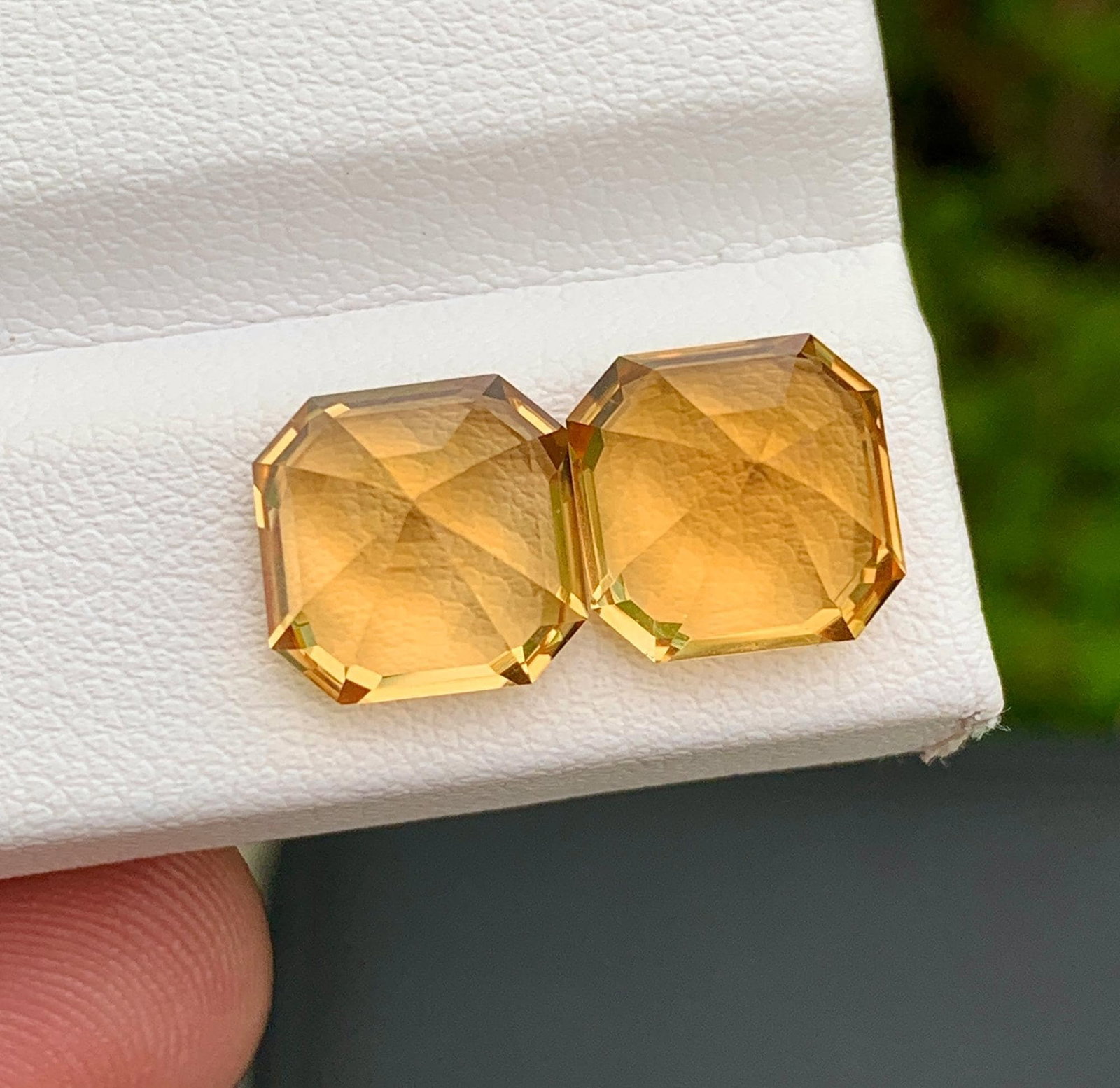 Natural Yellow Citrine Pair Gemstone 10.50 Carat - Golden Yellow Loose Citrine for Ring Pendant - 2