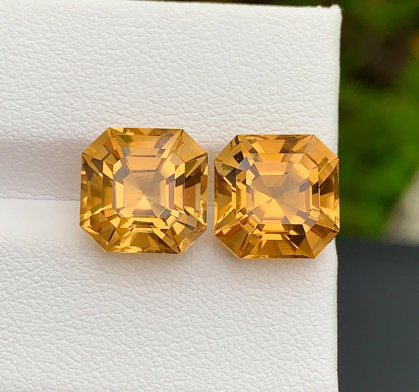 Natural Yellow Citrine Pair Gemstone 10.50 Carat - Golden Yellow Loose Citrine for Ring Pendant - 3