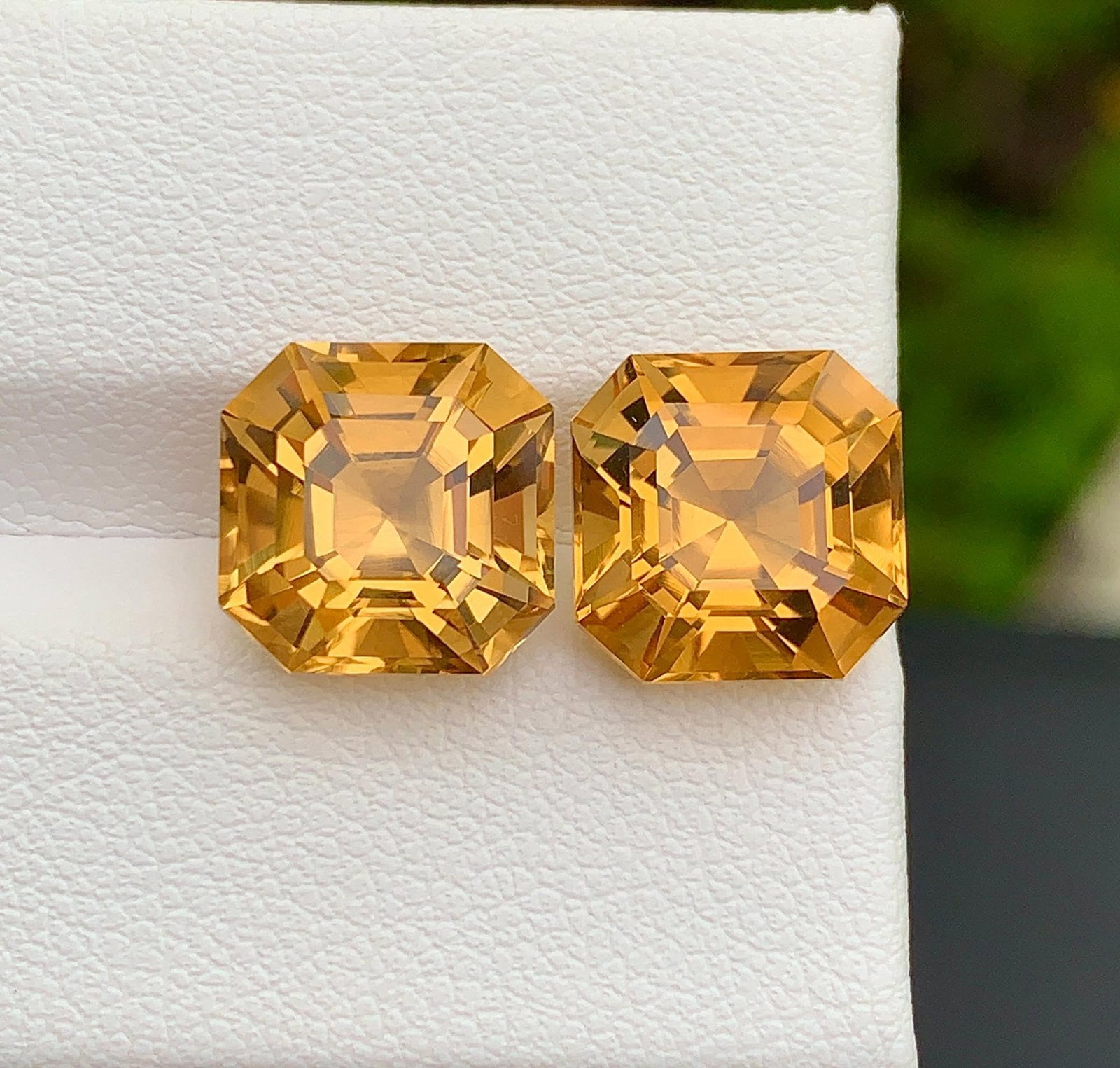 Natural Yellow Citrine Pair Gemstone 10.50 Carat - Golden Yellow Loose Citrine for Ring Pendant - 4