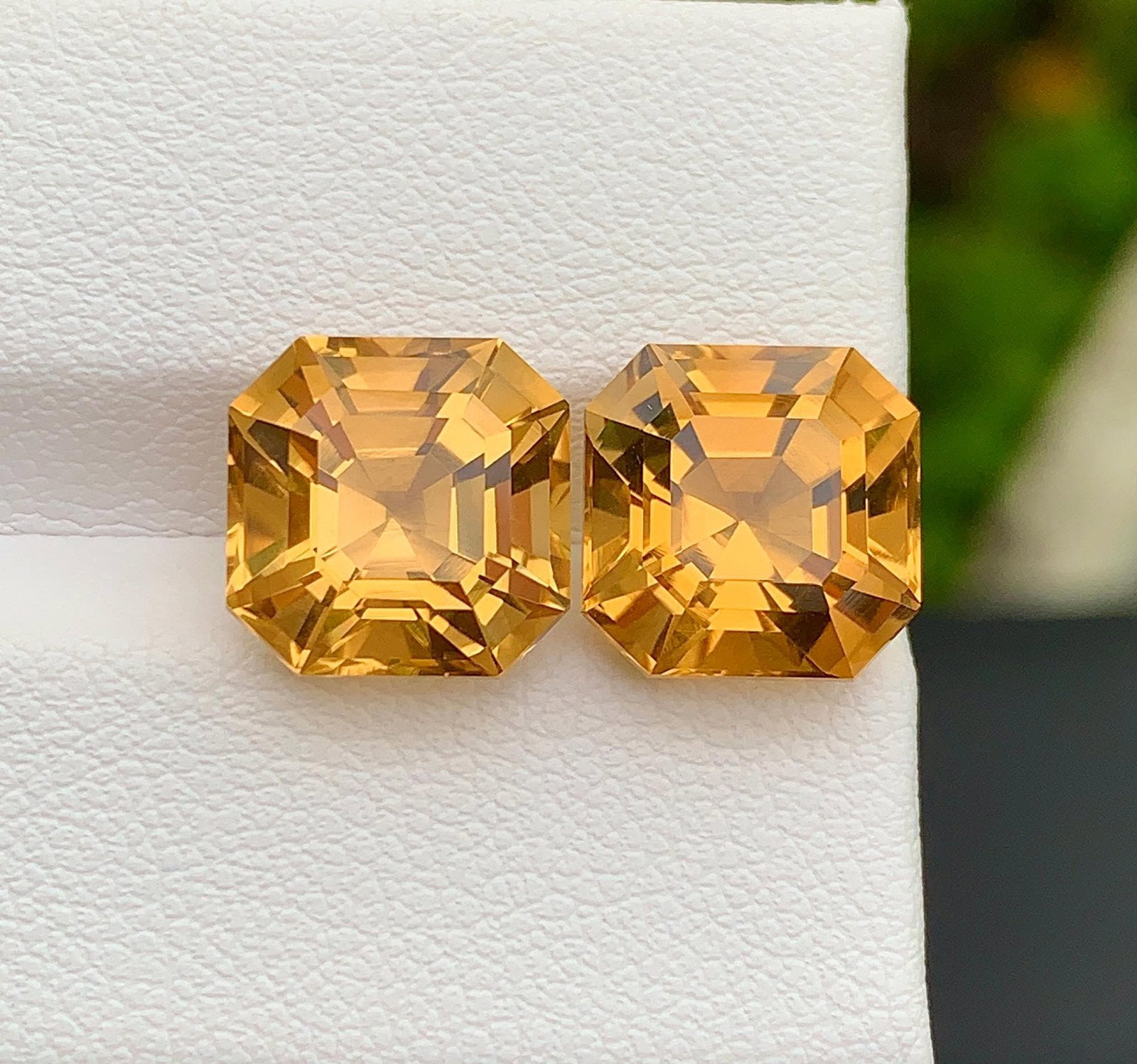 Natural Yellow Citrine Pair Gemstone 10.50 Carat - Golden Yellow Loose Citrine for Ring Pendant - 5