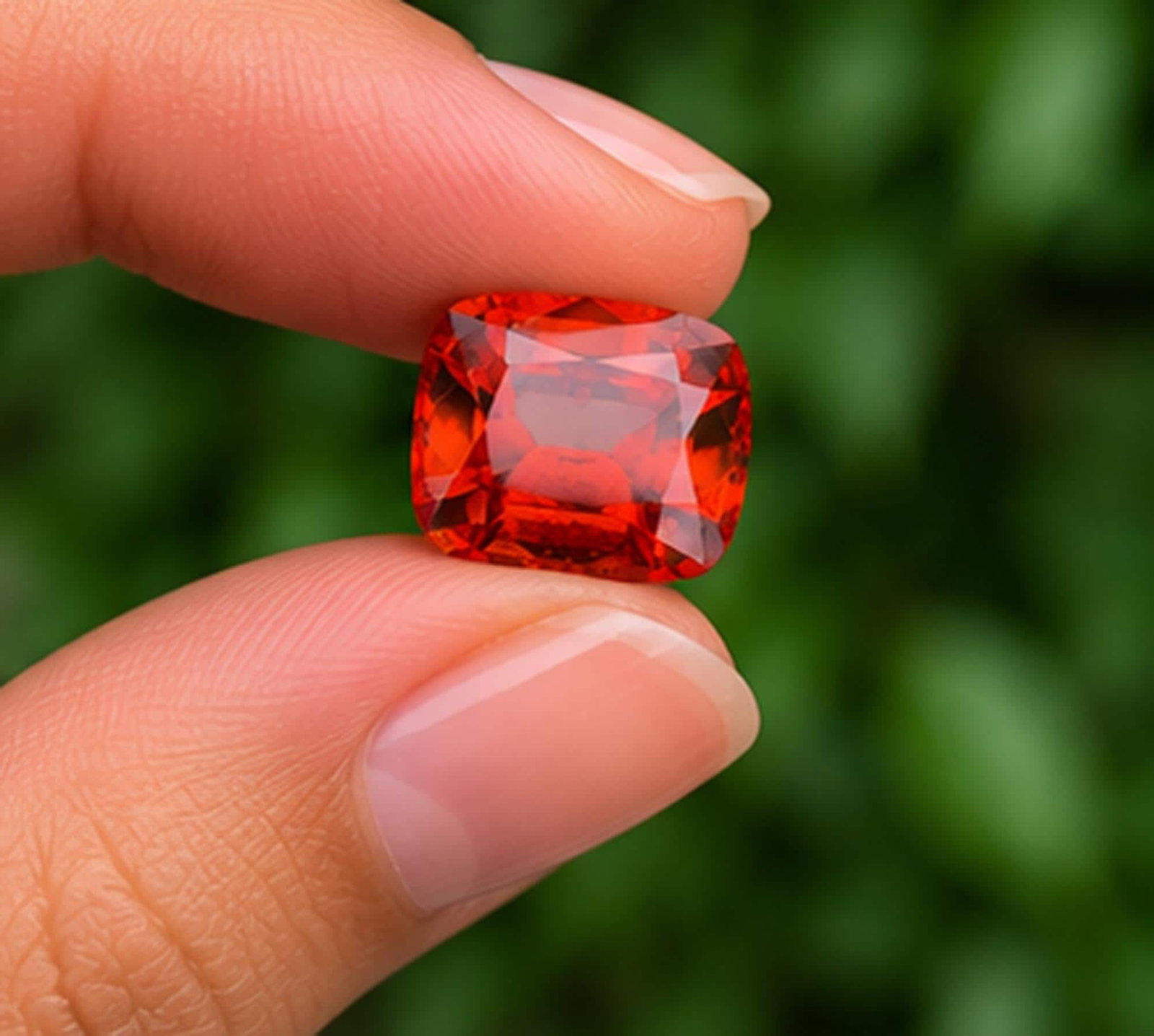 Natural Reddish Orange Grossular Garnet 8.79 Carat - Loose Garnet Gemstone for Ring Pendant Jewelry: Discover the fiery beauty of this natural Reddish Orange Grossular Garnet gemstone weighing 8.79 carats. Featuring a rich blend of warm reddish-orange tones with excellent brilliance, this gemstone