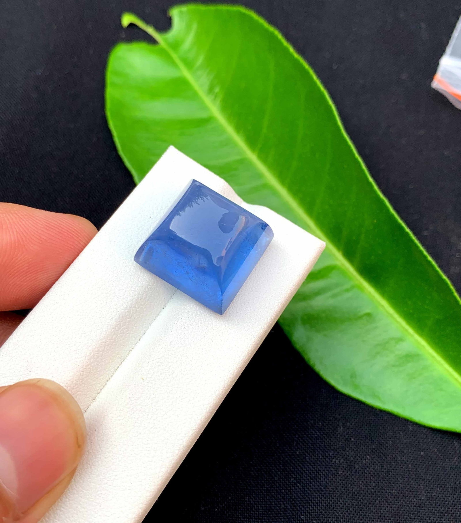 Mariner Blue Aquamarine Cabochon: 35.35 Carat March Birthstone - 6
