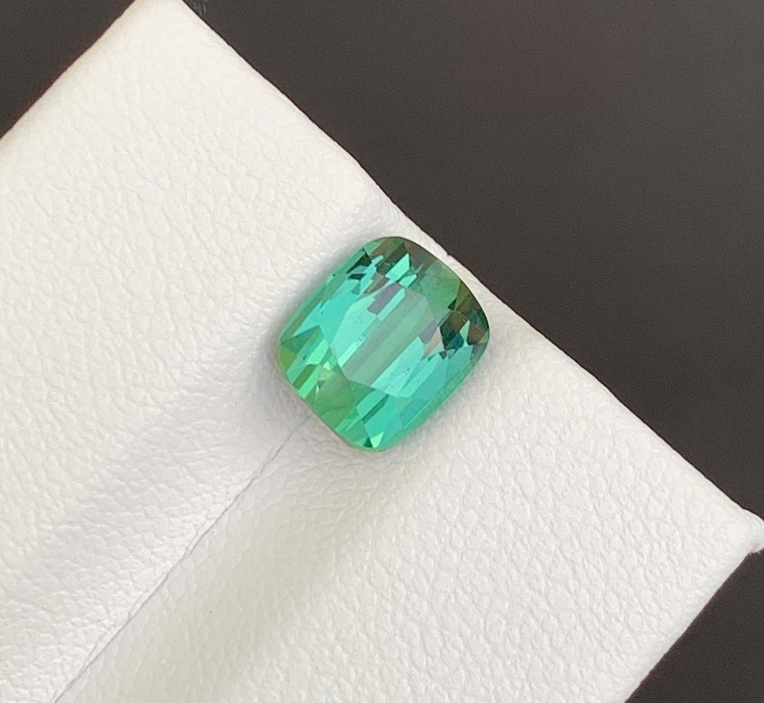 Blue Green Tourmaline Gemstone: Natural October Birthstone, Africa (2.36 CT) - 2