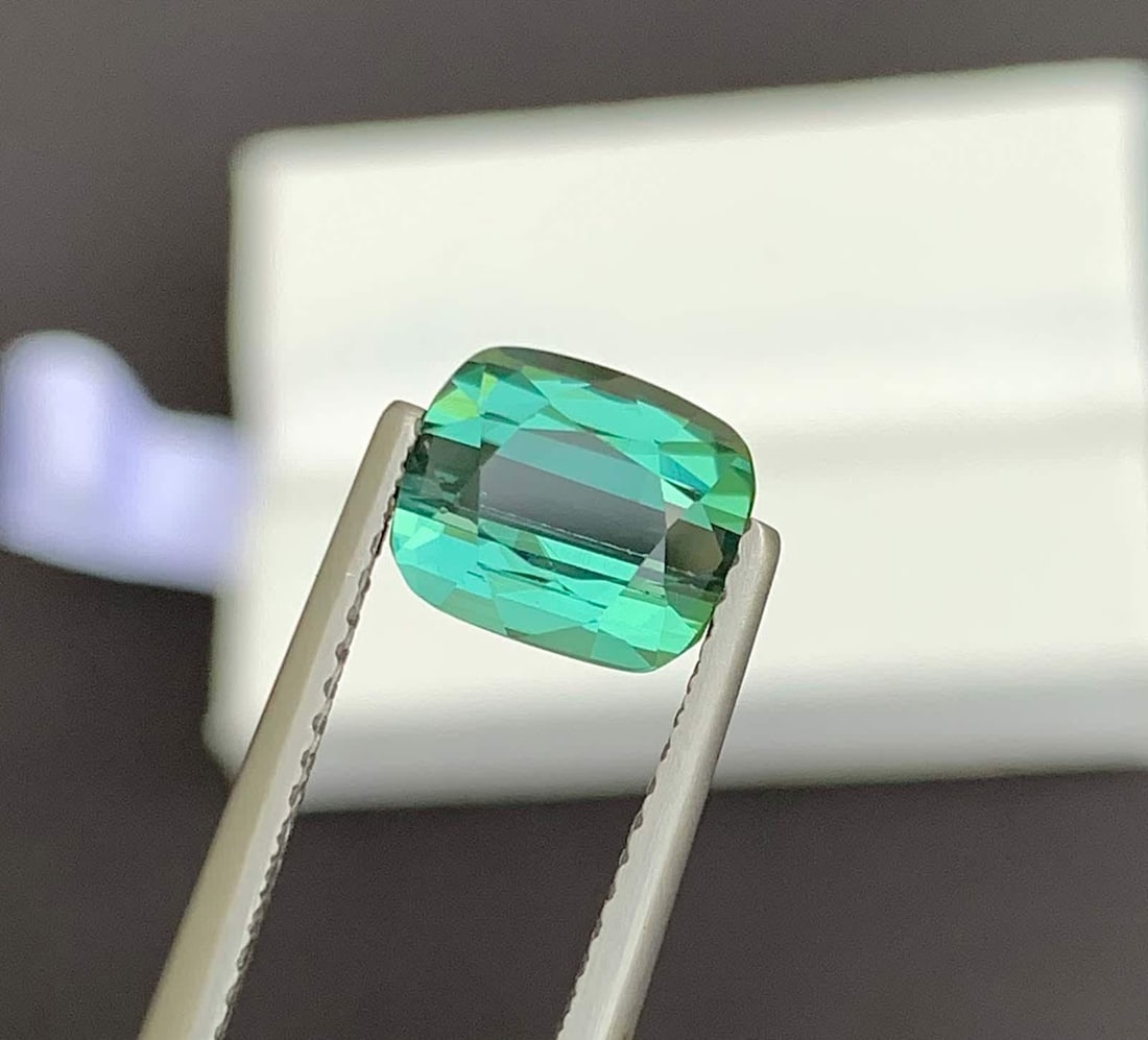 Blue Green Tourmaline Gemstone: Natural October Birthstone, Africa (2.36 CT) - 4