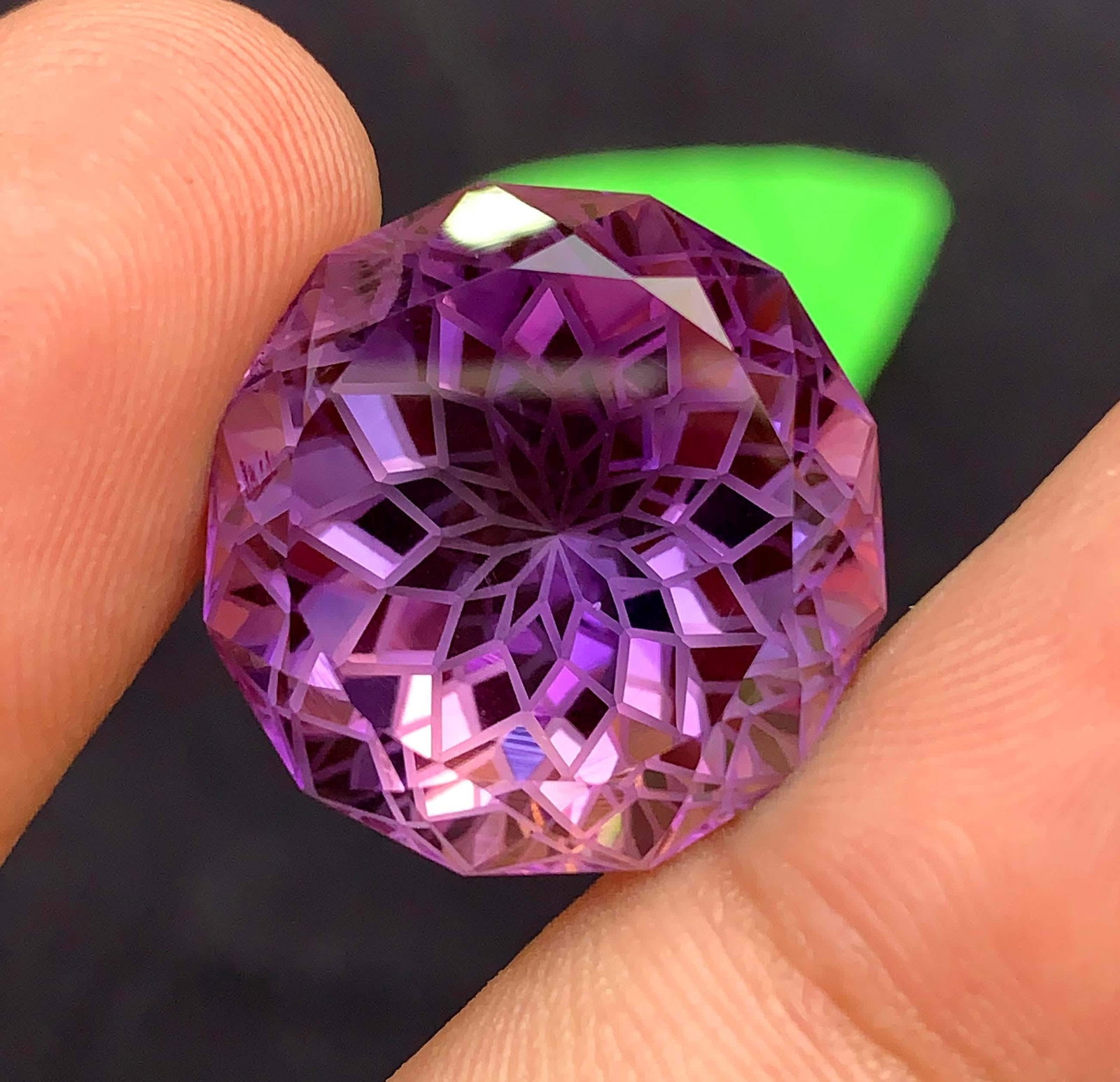 Flower Cut Amethyst Gemstone: 37.74 Carats, February Birthstone - 3