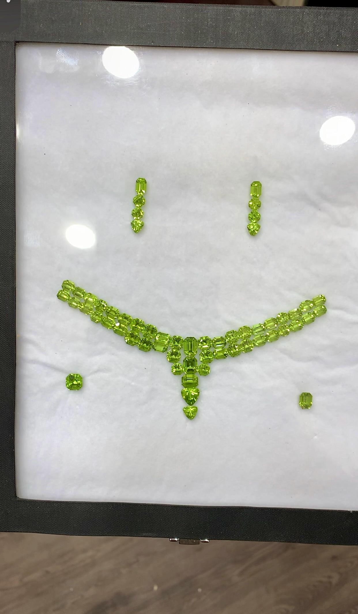 Unique Jewelry Set Of Peridot Loose Gemstones From Supat Valley - 85 Carat - 2