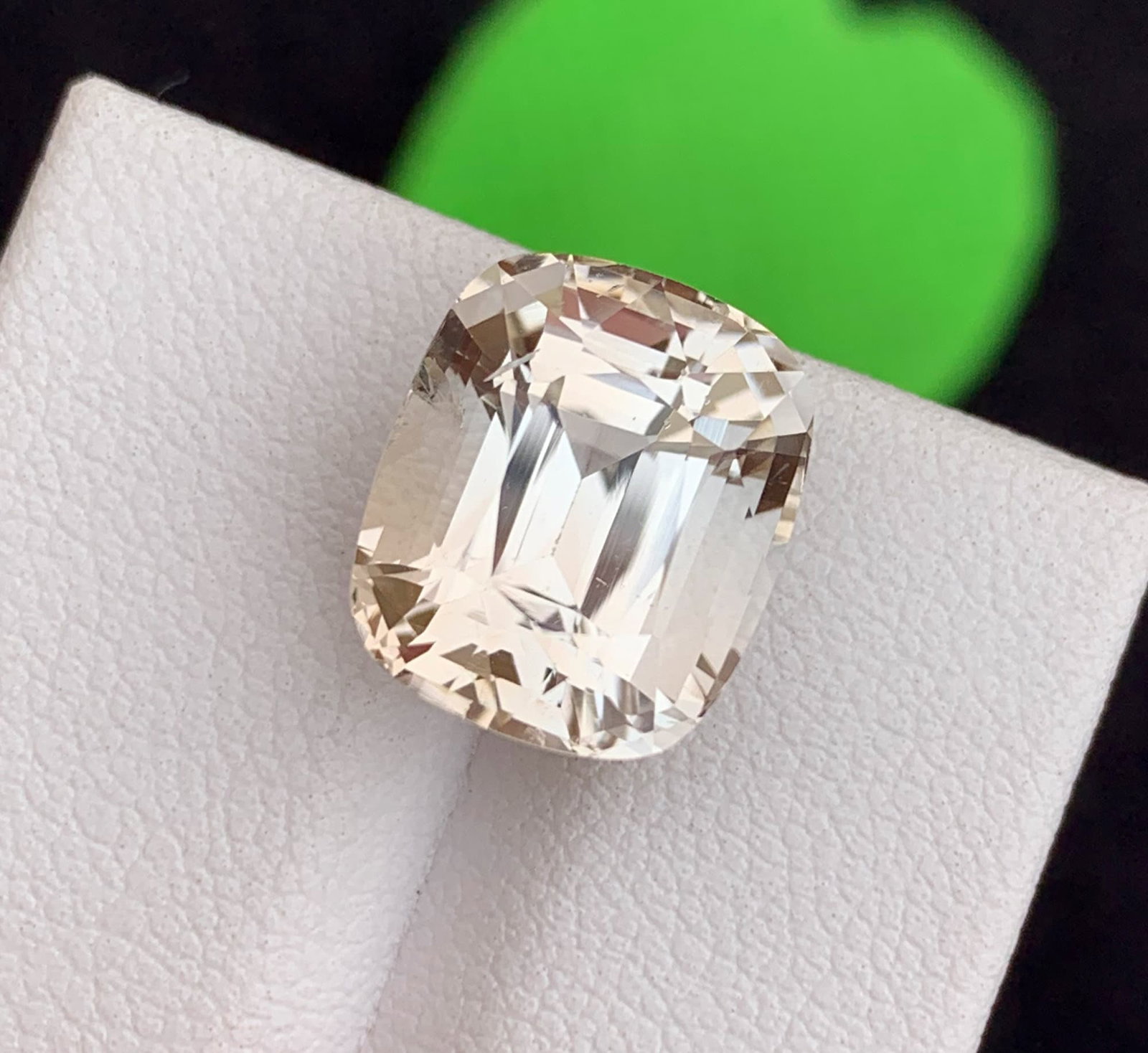 Natural Imperial Topaz Gemstone: 10.79 Carat Golden Yellow Cushion Cut - 2