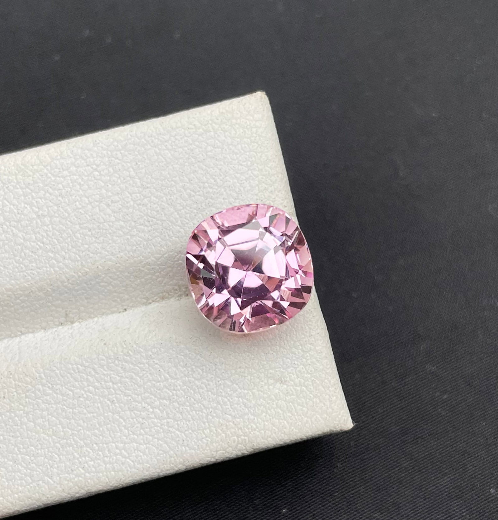 Pink Kunzite Gemstone: Eye Clean Ascher Cut, 8.35 Carats: Natural Kunzite Gemstone , Eye Clean Clarity ,Pink Color , Ascher Cut ,Rings and Jewelry Size Loose Gemstone 8.35 Carats. Weight :8.35 Carats. Dimensions : 12*12*10. Color: Purple, Pink Luster:
