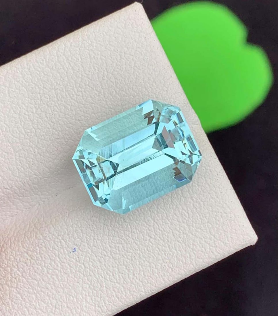 Emerald Cut Aquamarine Gemstone: 8.38 Carat March Birthstone - 2