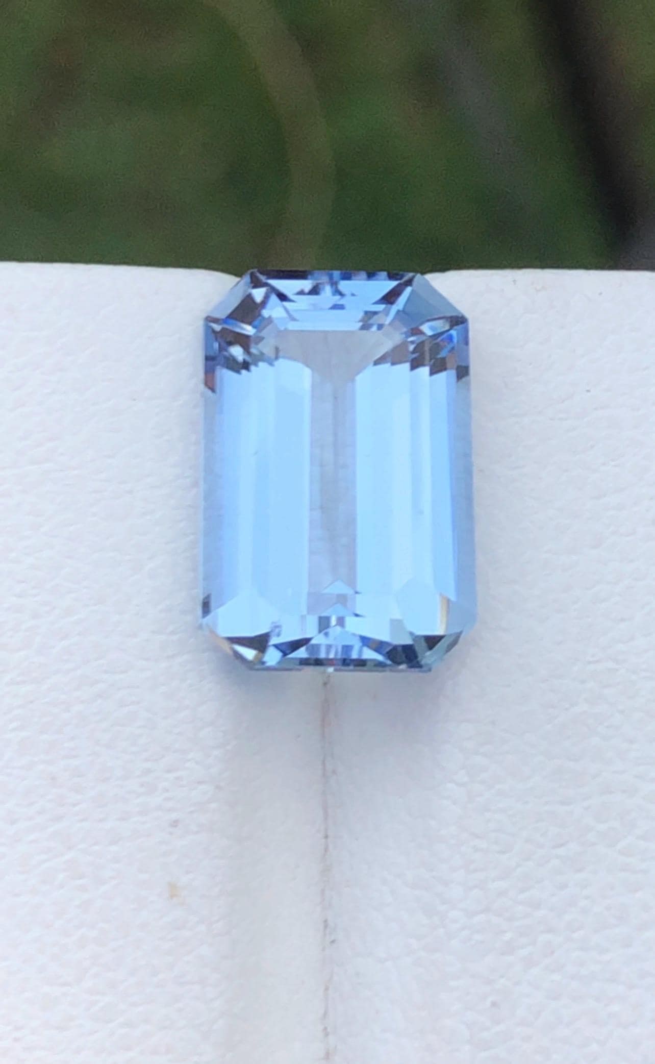 Sky Blue Aquamarine Gemstone: Emerald Cut Ring Stone, 6.560 ct - 3