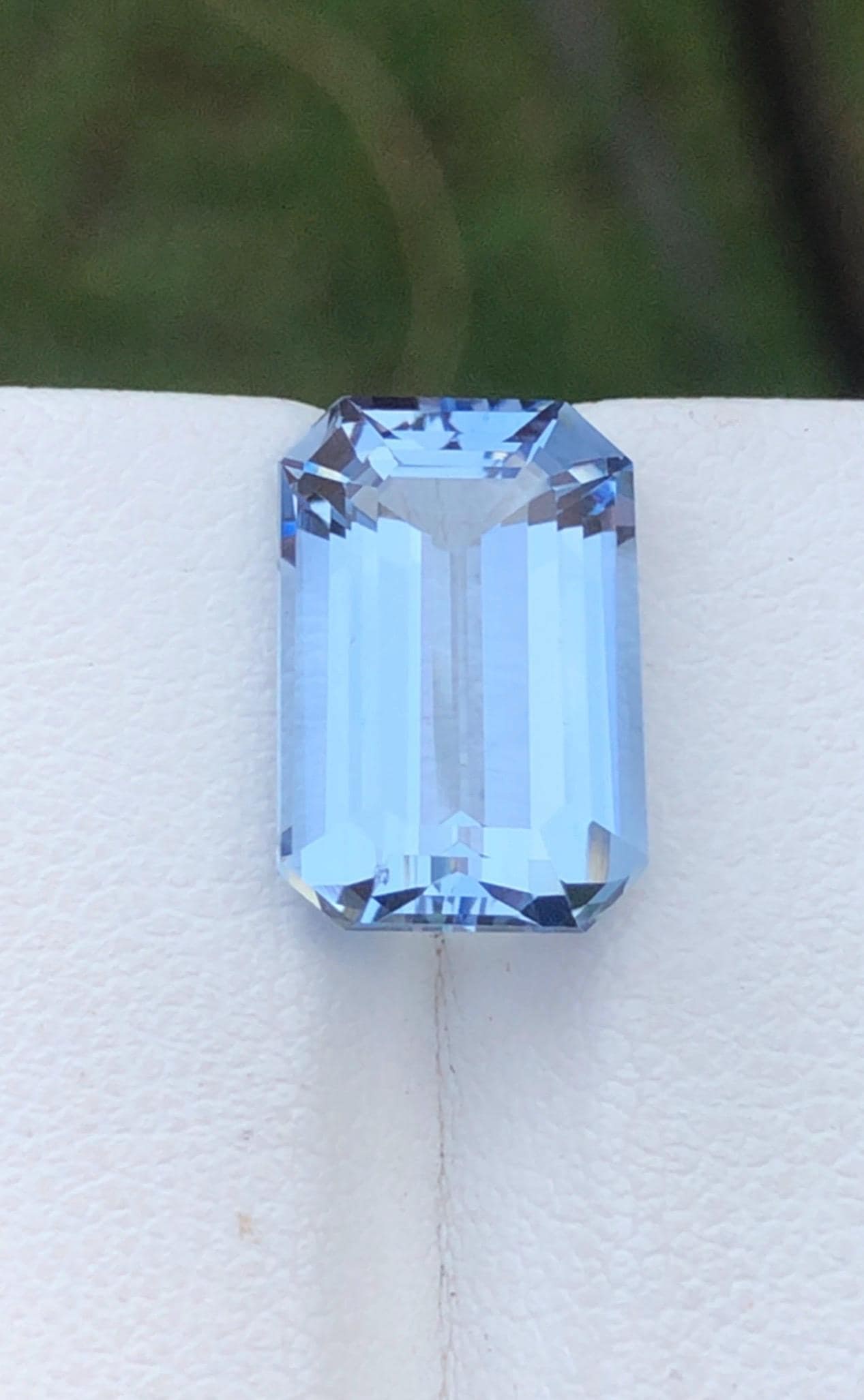 Sky Blue Aquamarine Gemstone: Emerald Cut Ring Stone, 6.560 ct - 5