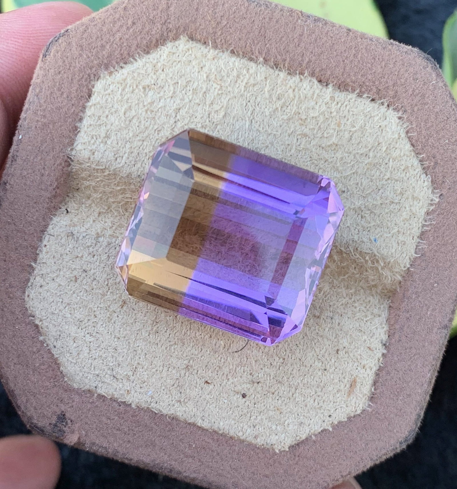 41.10 CT Bi Color Ametrine Gemstone: Long Emerald Cut, Eye Clean - 4