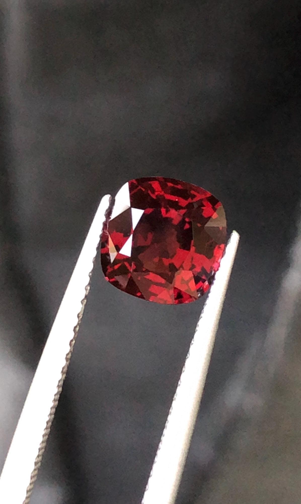 Burma Intense Blood Red Spinel Cushion Cut Gemstone For Wedding Jewelry- 2.00 carat: Spinel Details * Weight : 2.00 carat * Dimension : 7.5*7.3*4.5 mm * Color : Intense blood red * Treatment : Natural * Shape : Cushion * Hardness : 7.5 - 8 * Luster: Vitreous * Associated month: August