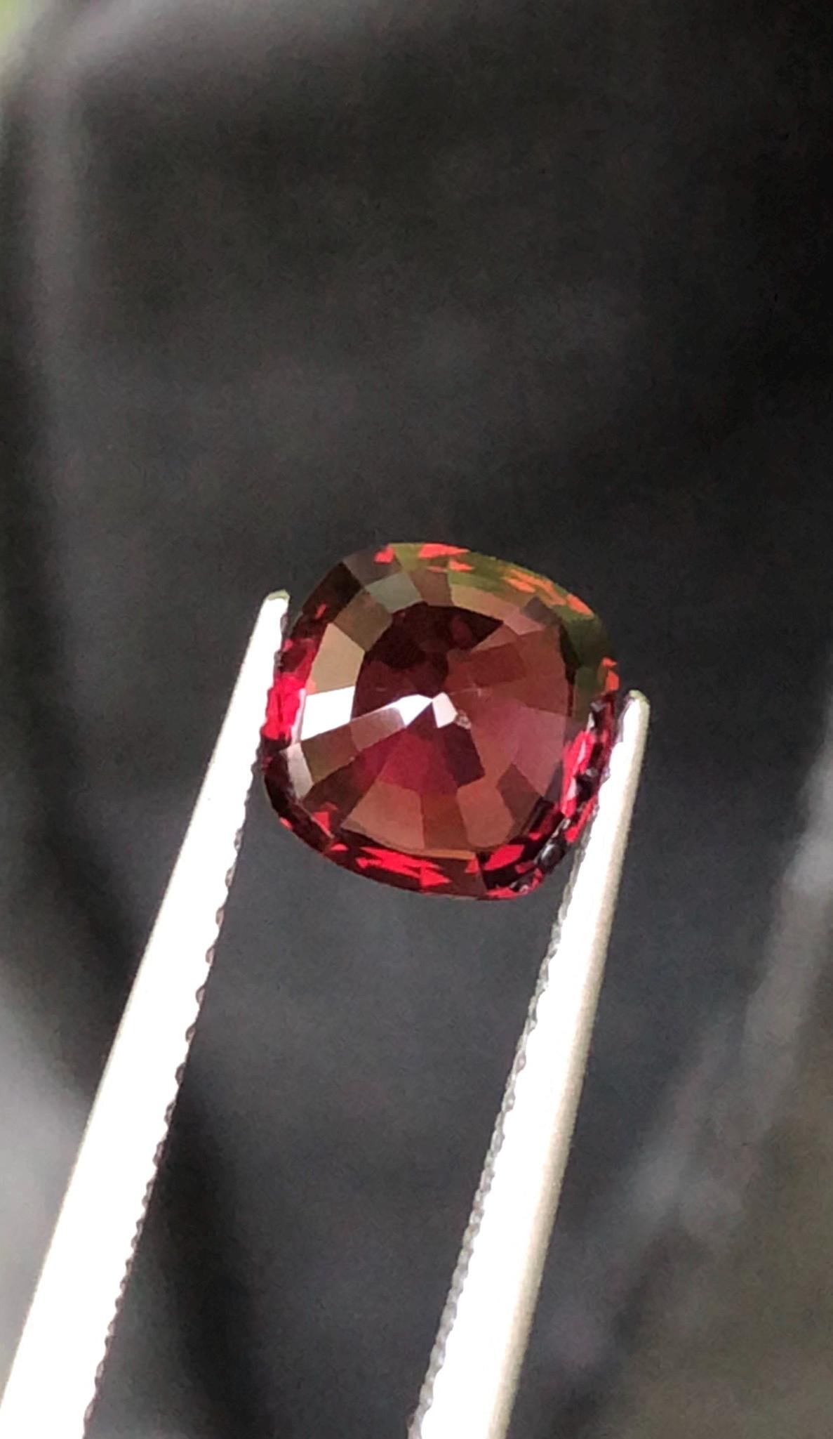 Burma Intense Blood Red Spinel Cushion Cut Gemstone For Wedding Jewelry- 2.00 carat - 8
