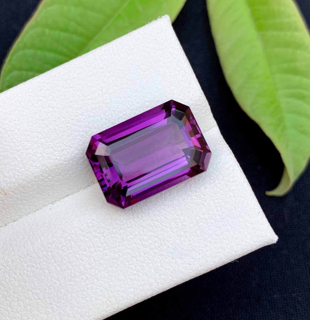 Emerald Cut Amethyst Gemstone: 7.30 Carats, February Birthstone - 3