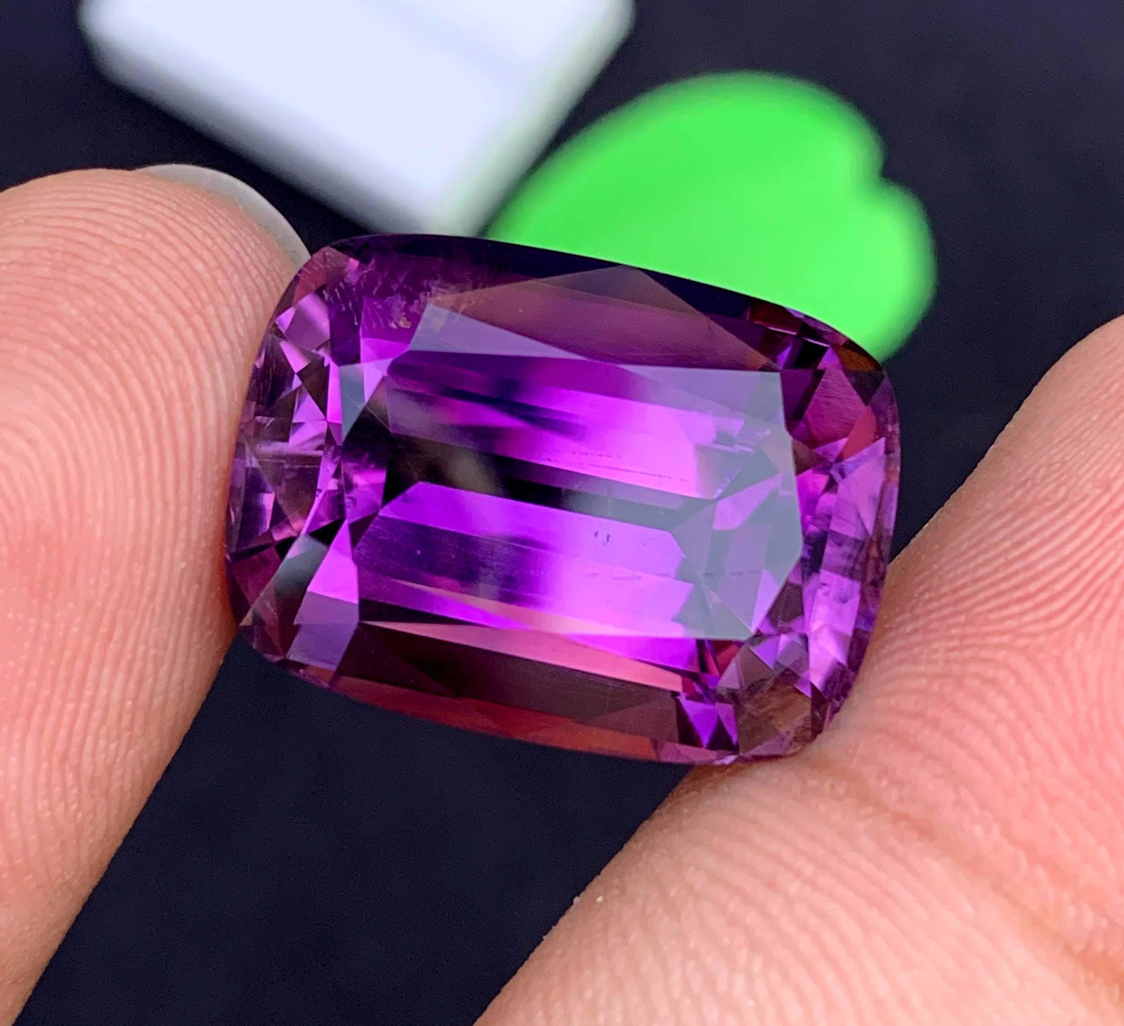 Cushion Cut Amethyst Gemstone: 28.94 Carats, February Birthstone - 4