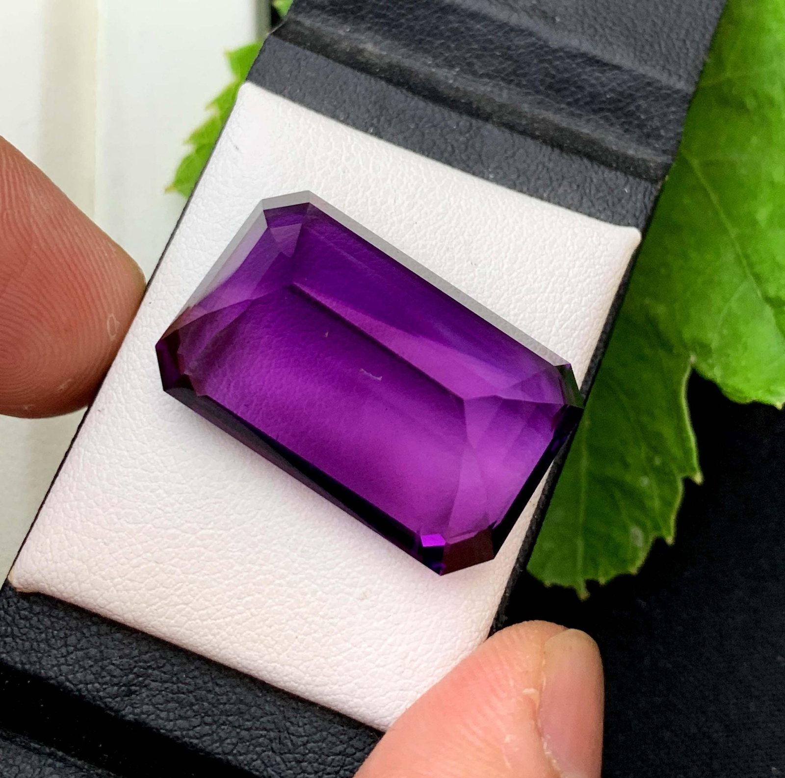 Natural Emerald Cut Amethyst Gemstone: February Birthstone, Jewelry Making (41.50 CTS) - 4