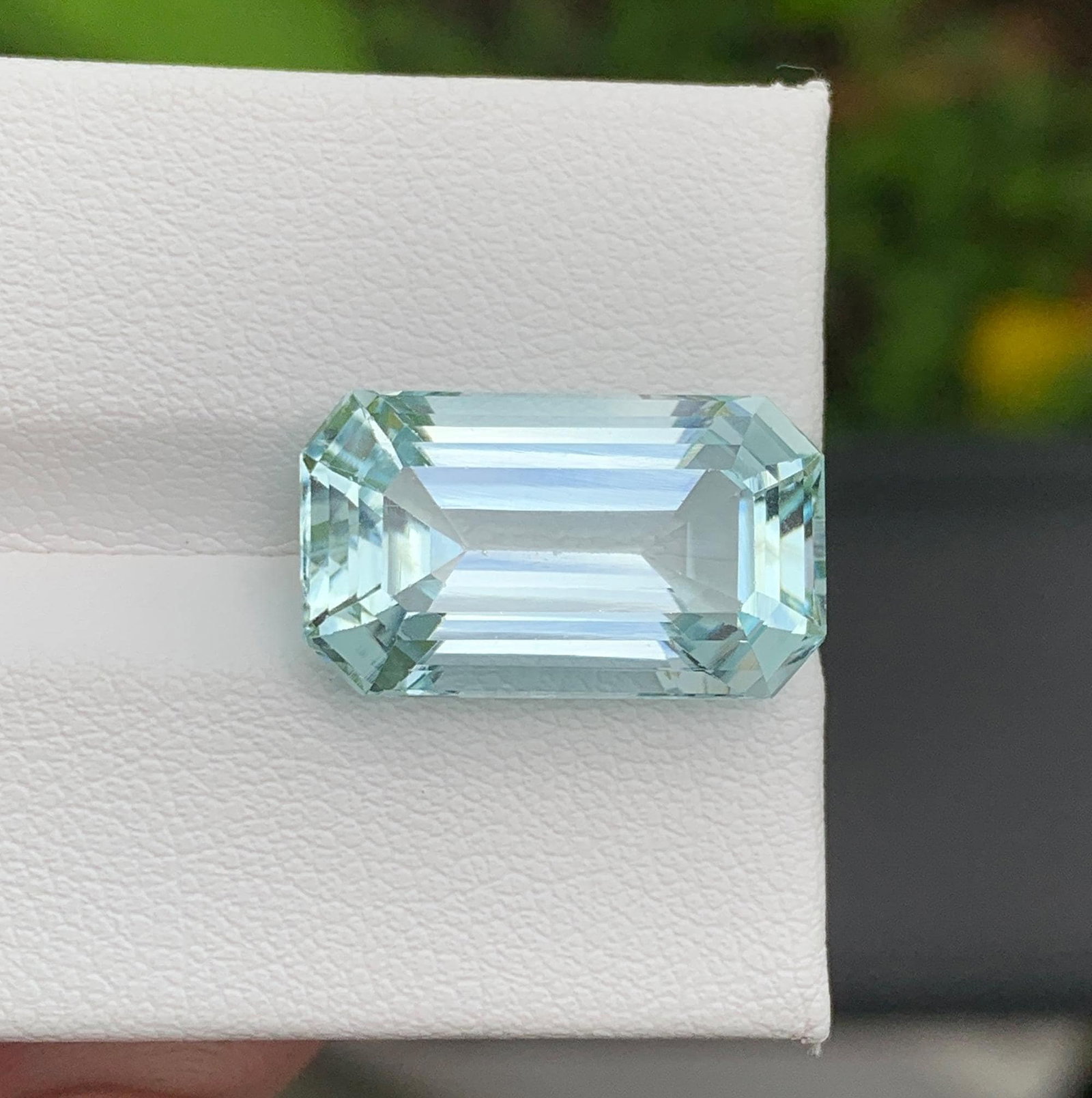 Natural Pakistan Aquamarine Gemstone 11.90 Carat Emerald Cut - Loose Sky Blue Aquamarine for Ring - 2
