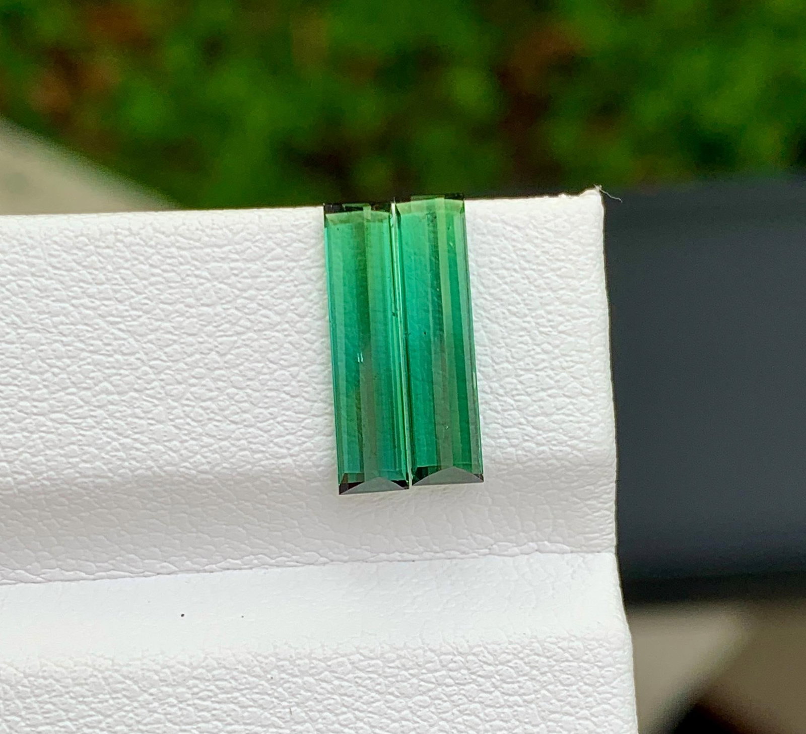 Natural Blue Green Tourmaline Gemstone Pair : 2.52 Carat - Loose Tourmaline for Ring Pendant Jewelry - 2