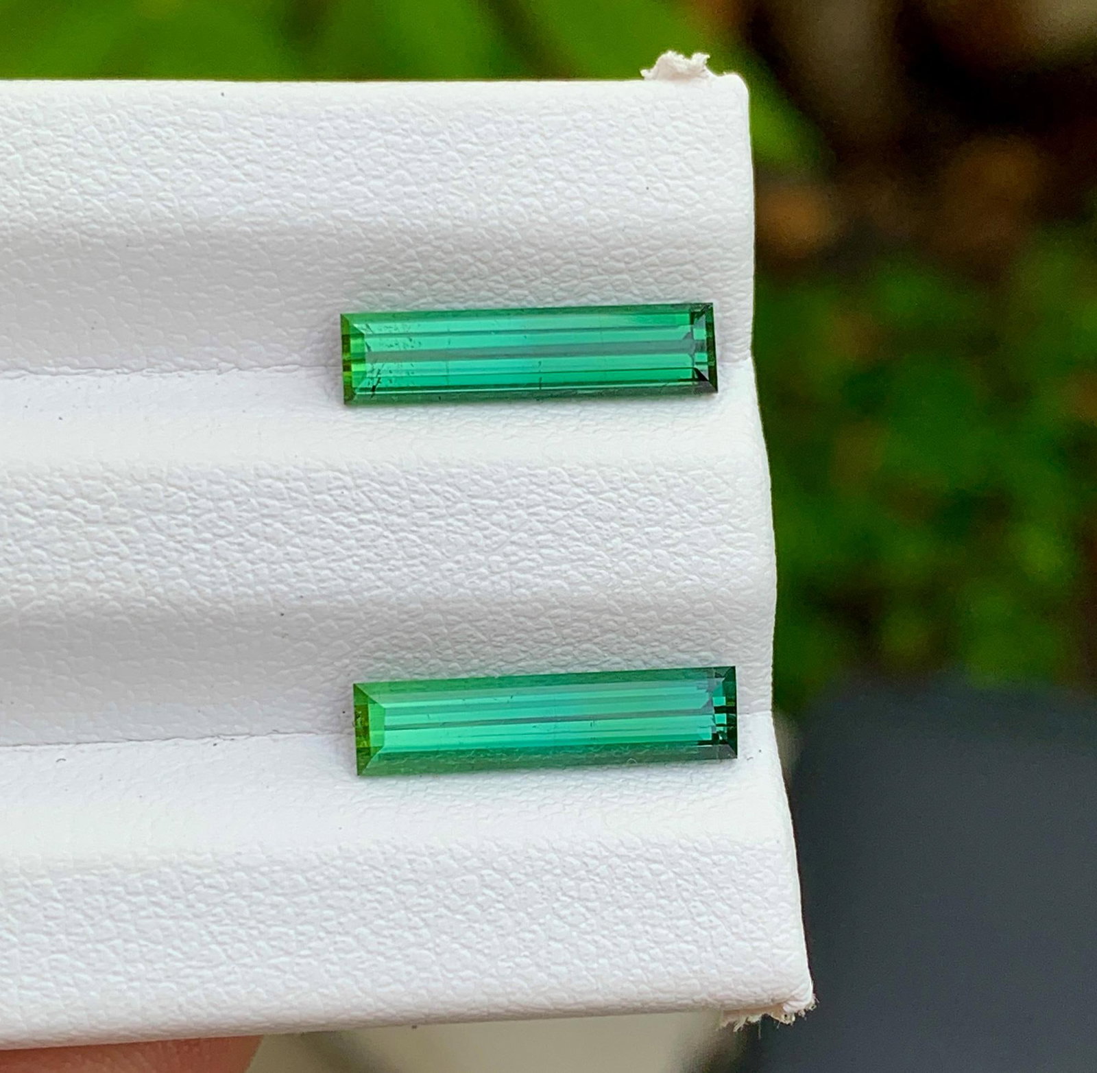 Natural Blue Green Tourmaline Gemstone Pair : 2.52 Carat - Loose Tourmaline for Ring Pendant Jewelry - 3