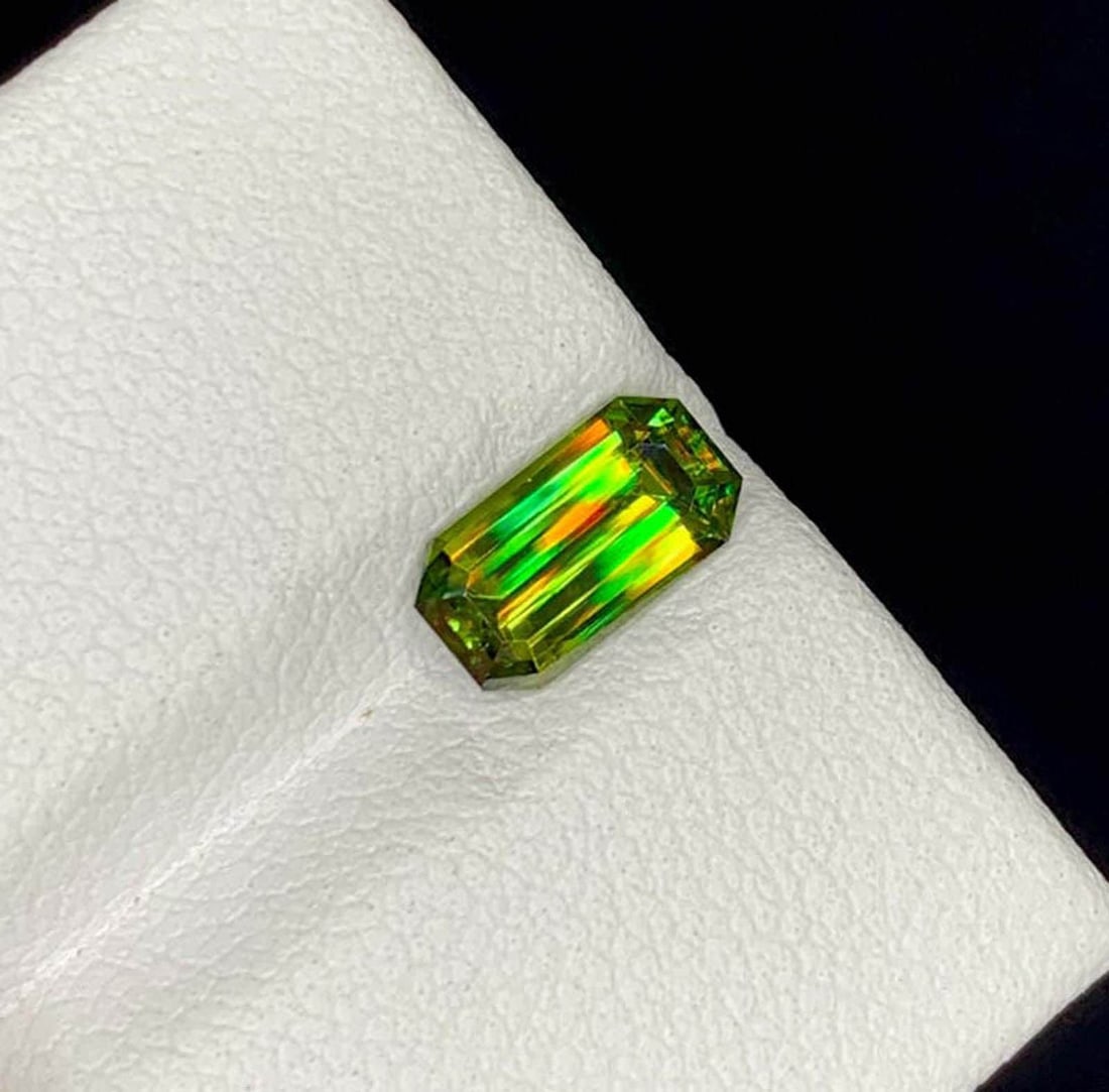 Green Sphene Gemstone: Natural Titanite Round Cut, June Birthstone - 3