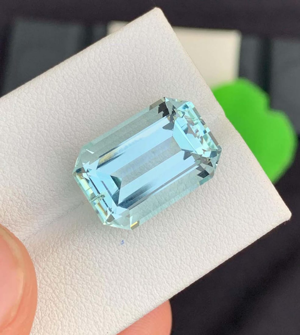 Emerald Cut Aquamarine Gemstone: 11.67 Carats, Pakistan Origin, March Birthstone - 2