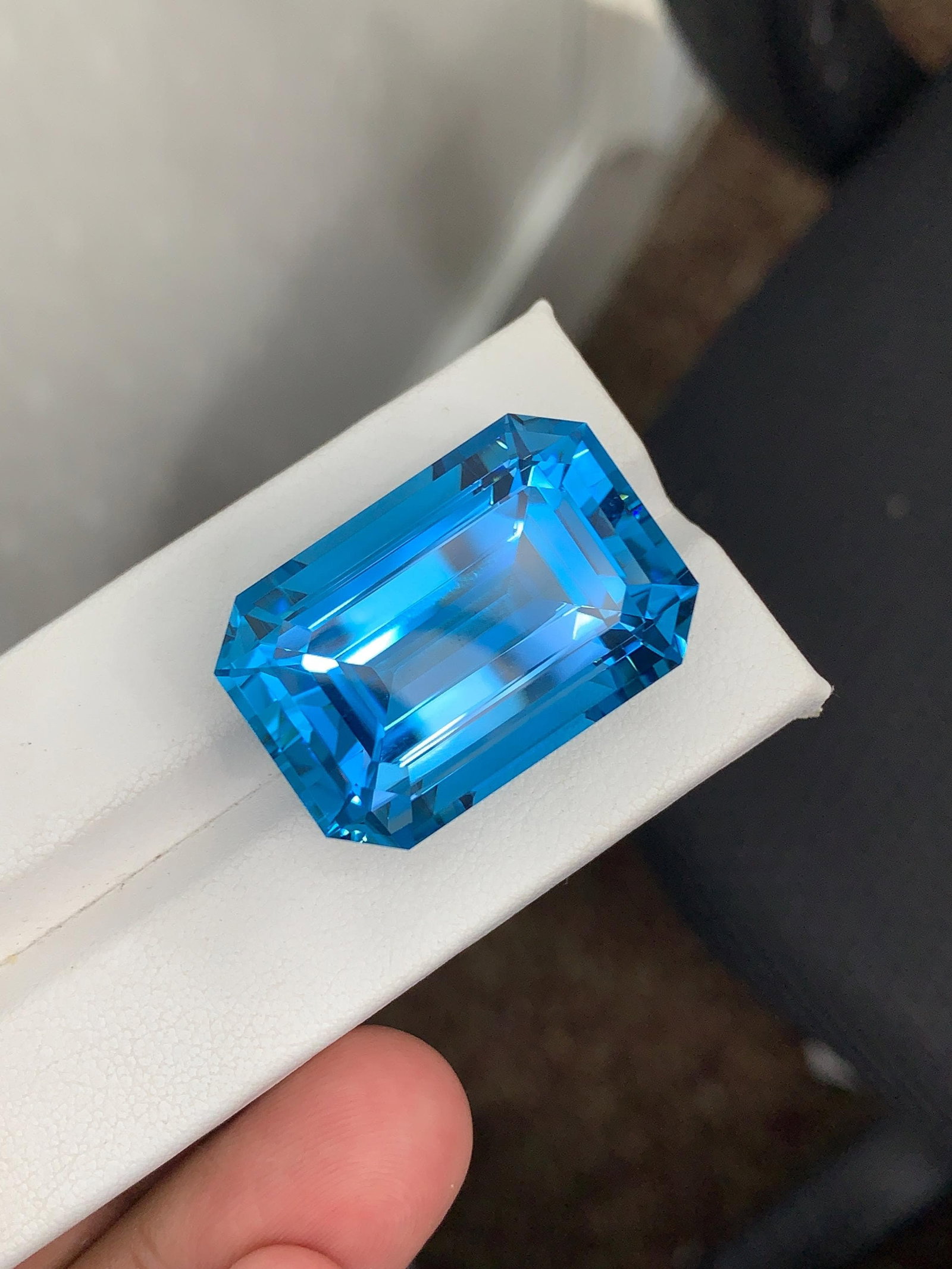 AIG Certified Natural London Blue Topaz Gemstone (74.85 Ct), Brazil Collector Stone - 5