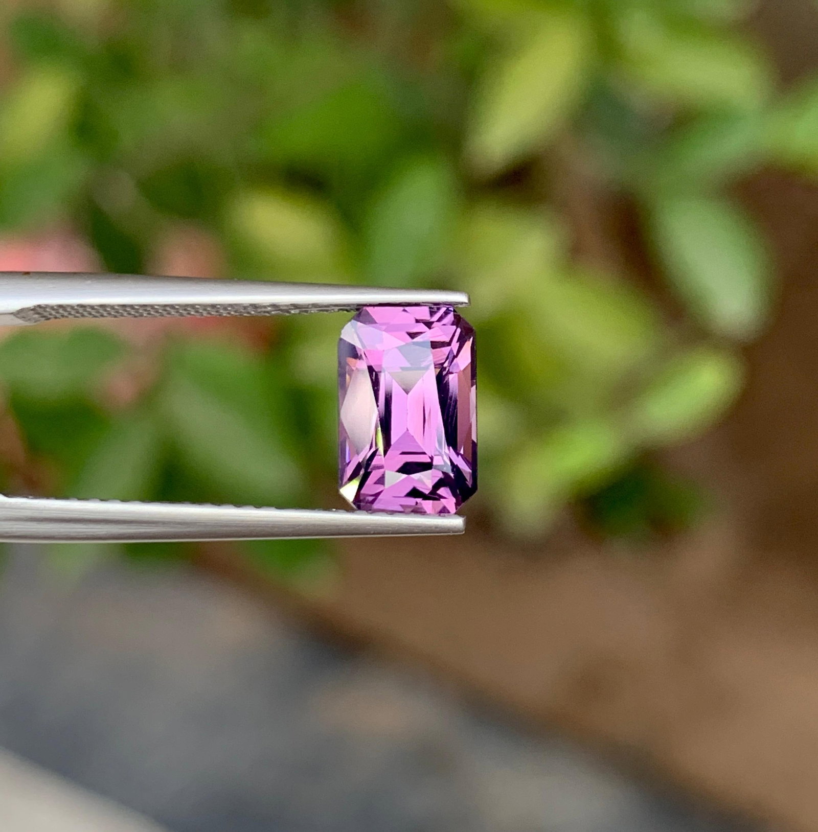 2.12 Carat Natural Violet Purple Spinel - Emerald Step Cut Gemstone - 2
