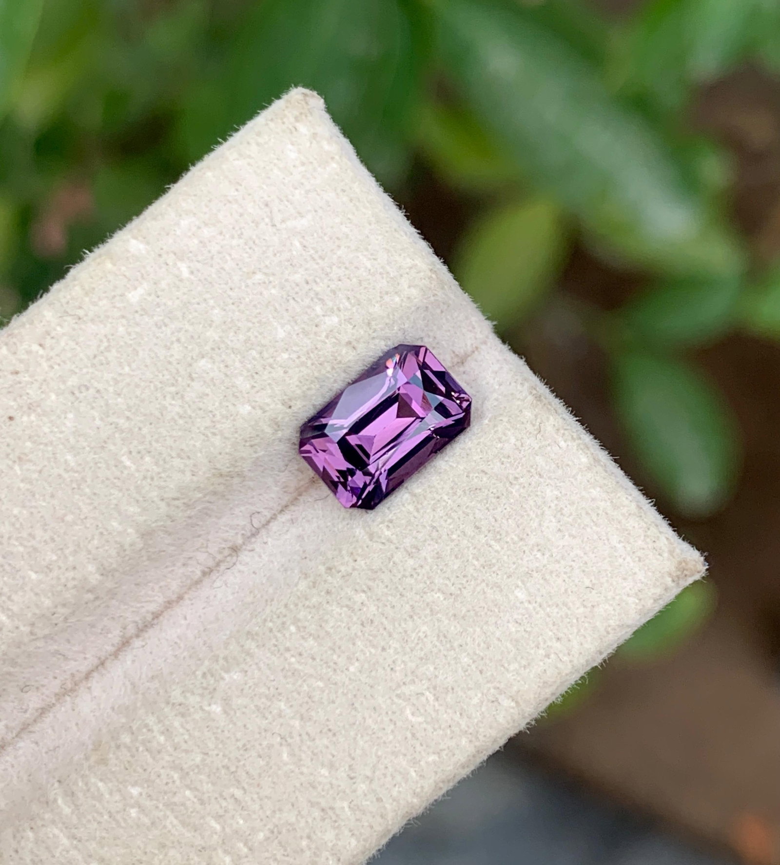 2.12 Carat Natural Violet Purple Spinel - Emerald Step Cut Gemstone - 3