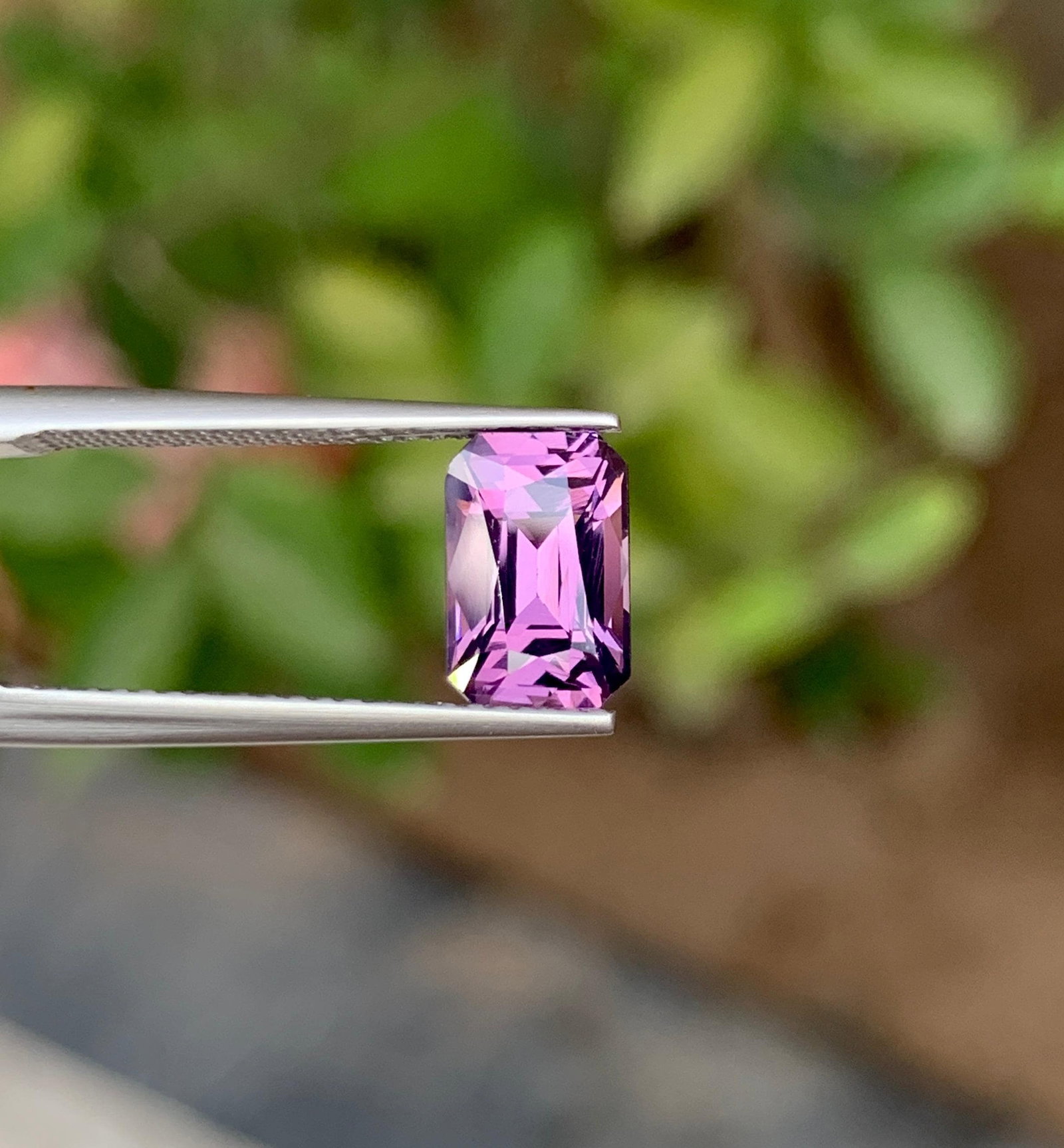 2.12 Carat Natural Violet Purple Spinel - Emerald Step Cut Gemstone - 4