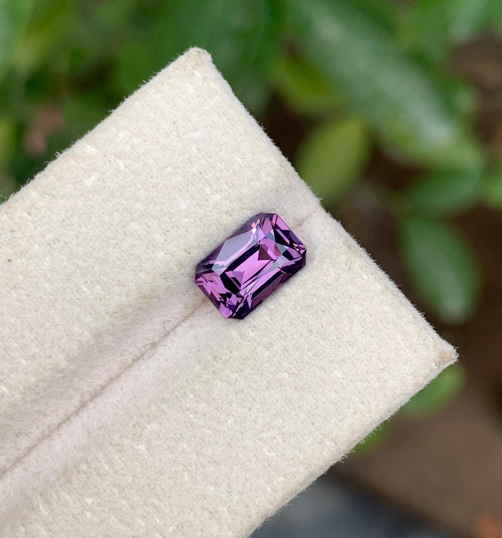 2.12 Carat Natural Violet Purple Spinel - Emerald Step Cut Gemstone - 5
