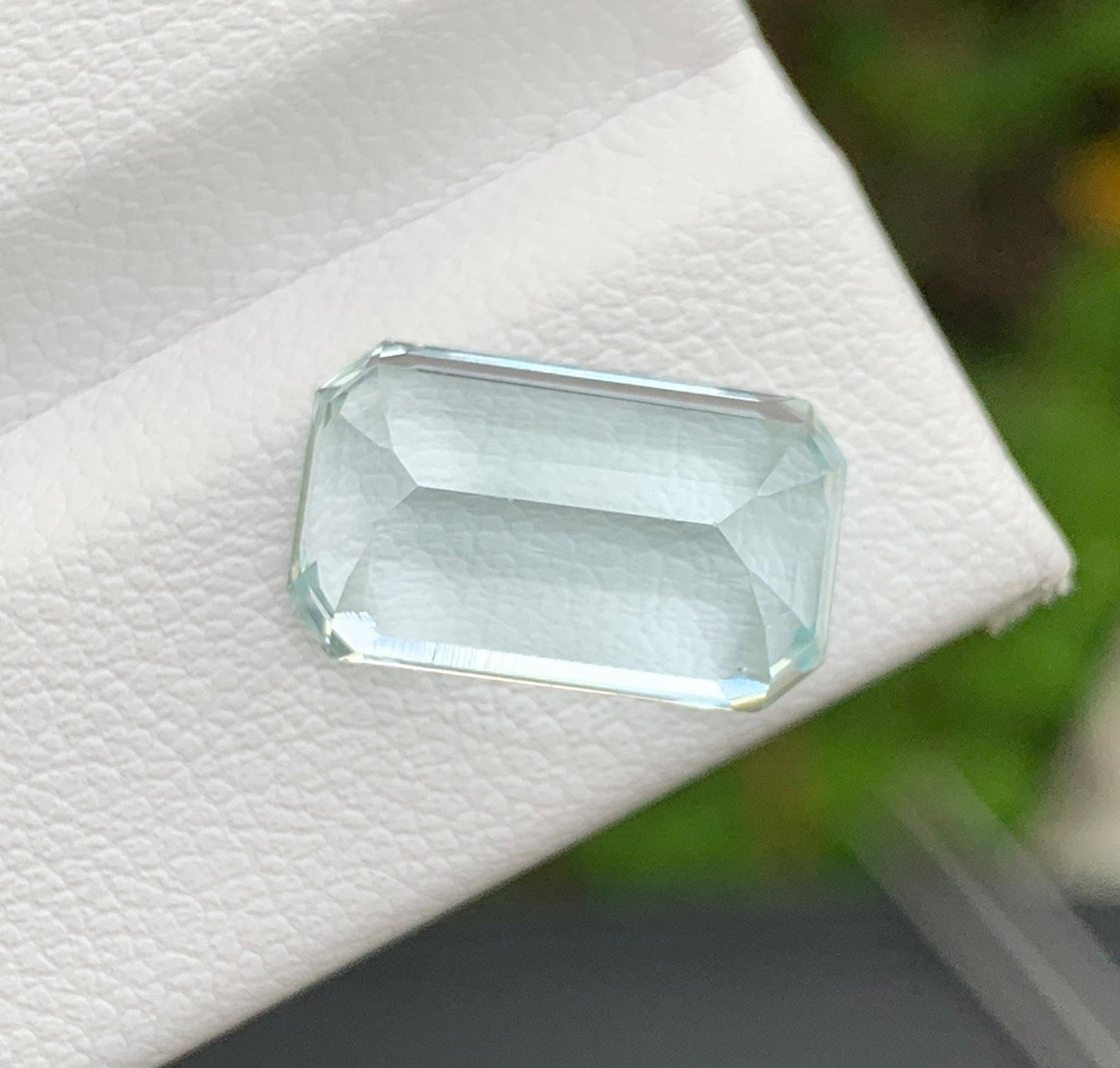 Natural Pakistan Aquamarine Gemstone 5.95 Carat Emerald Cut - Loose Sky Blue Aquamarine for Ring - 2