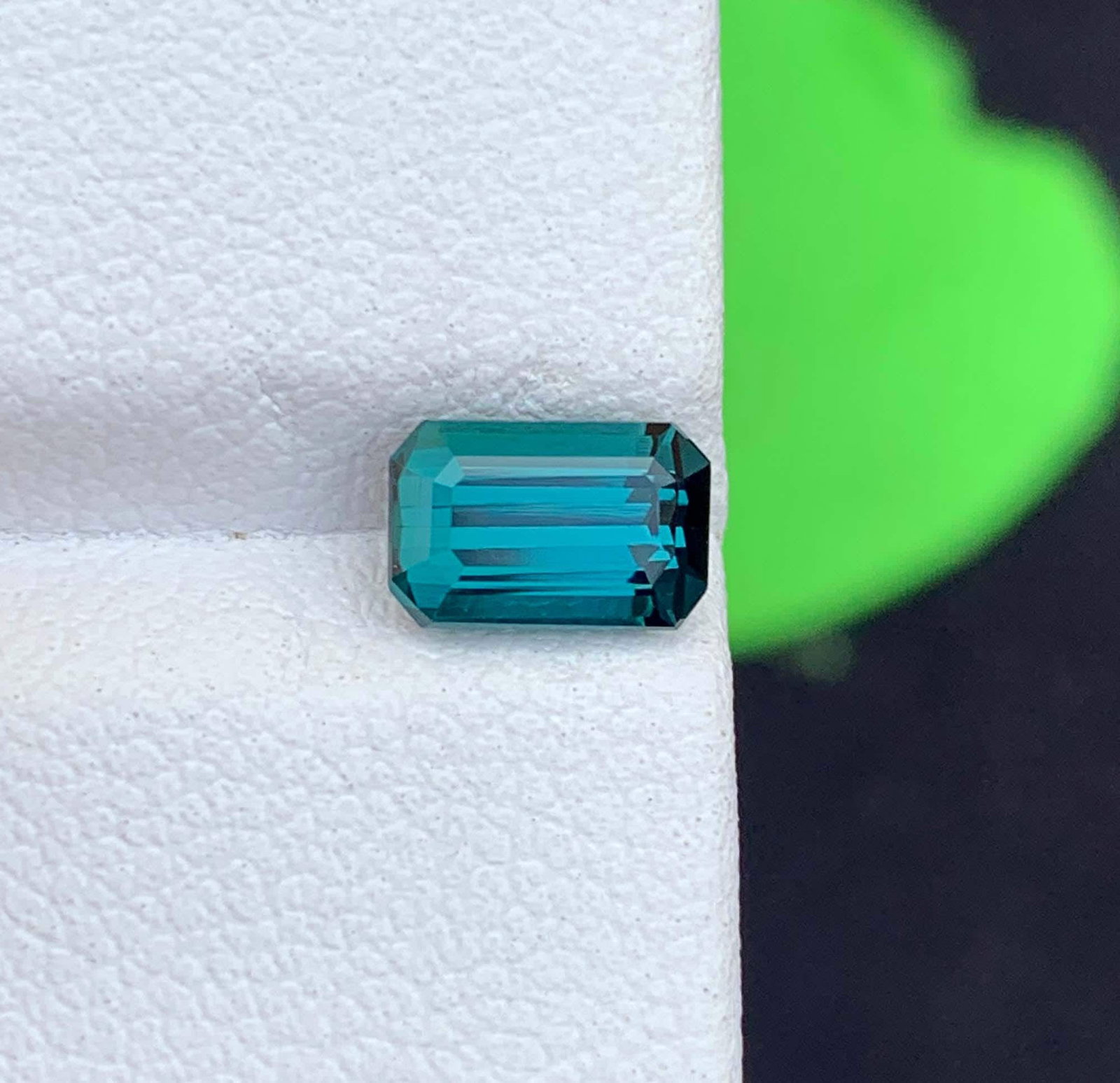 Blue Indicolite Tourmaline Gemstone: Emerald Cut, 1.03 CT, October Birthstone - 3