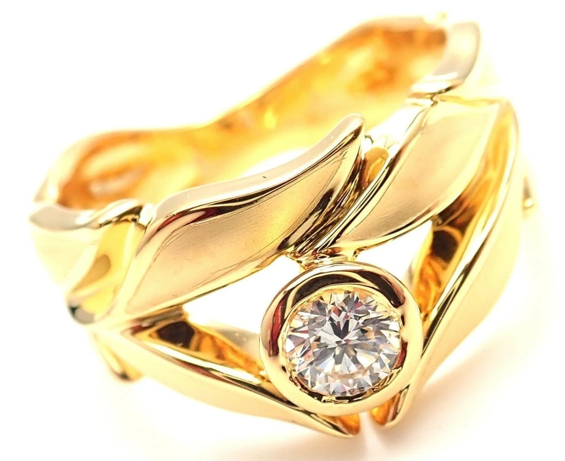 New! Authentic Carrera Y Carrera 18k Mi Princes Greco Roman Diamond Crown Ring (1 of 9)