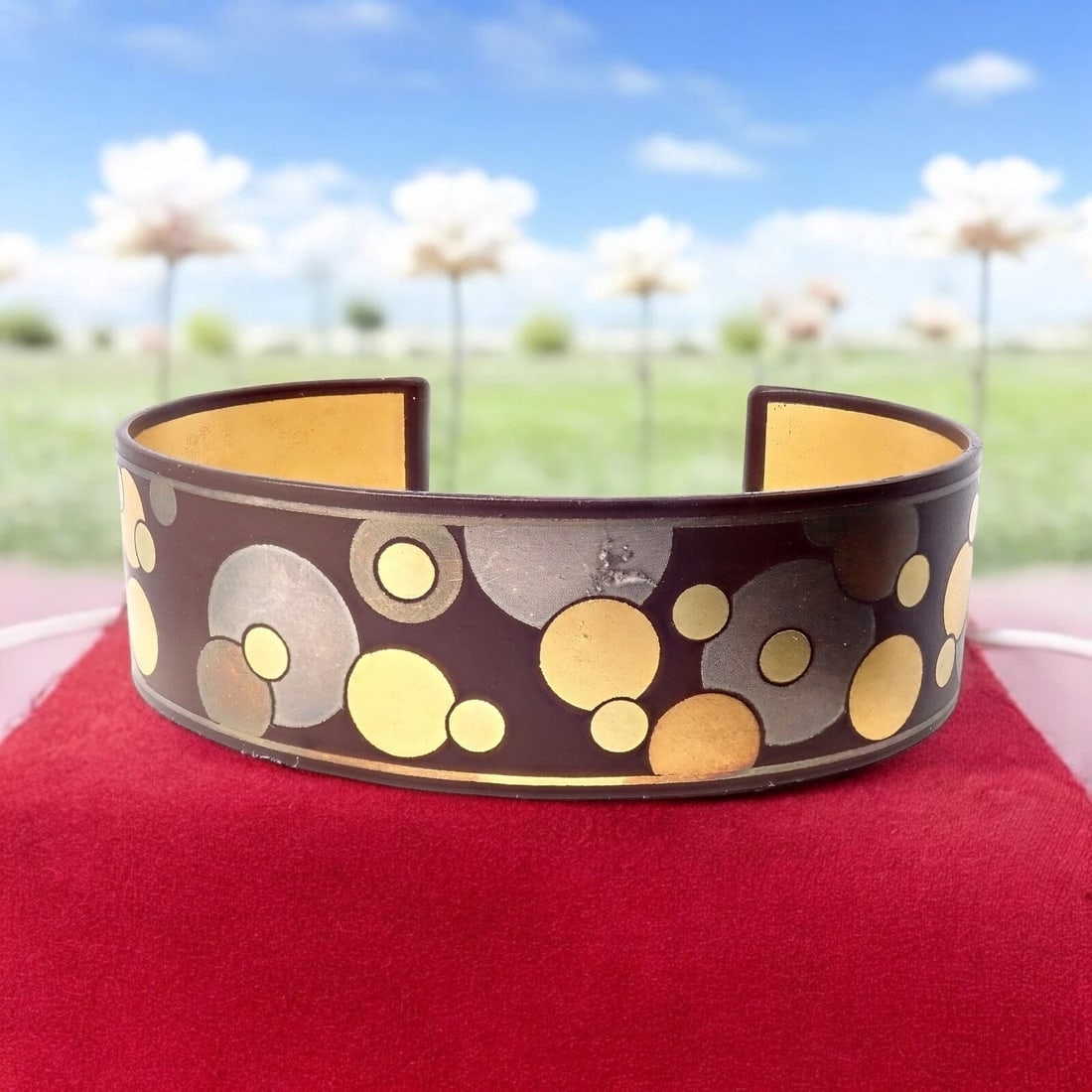 Rare! Vintage Tiffany & Co. Angela Cummings Black Iron 24k Gold Cuff Bracelet (1 of 9)