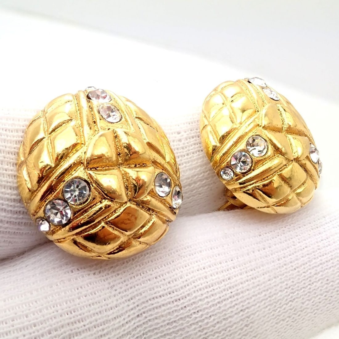Rare! Vintage Chanel Paris France Crystal Earrings 1970's (1 of 9)