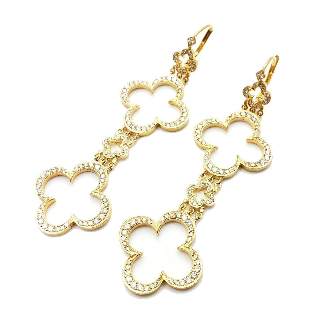 Ultra Rare Large Loree Rodkin 18k Yellow Gold 3ctw Diamond Cross Earrings (1 of 7)