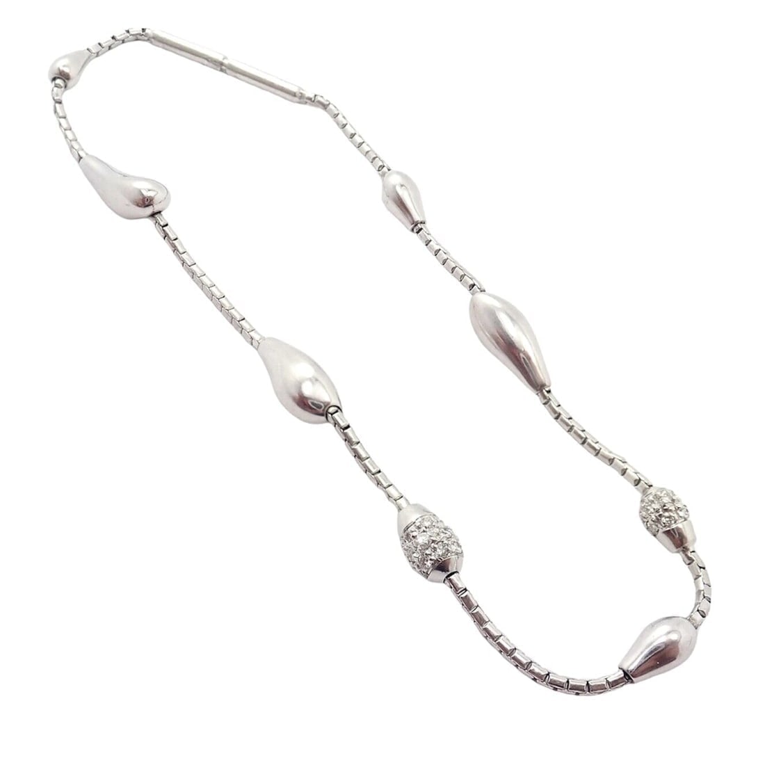 Rare Authentic H. Stern 18k White Gold Diamond Teardrop Bracelet (1 of 8)