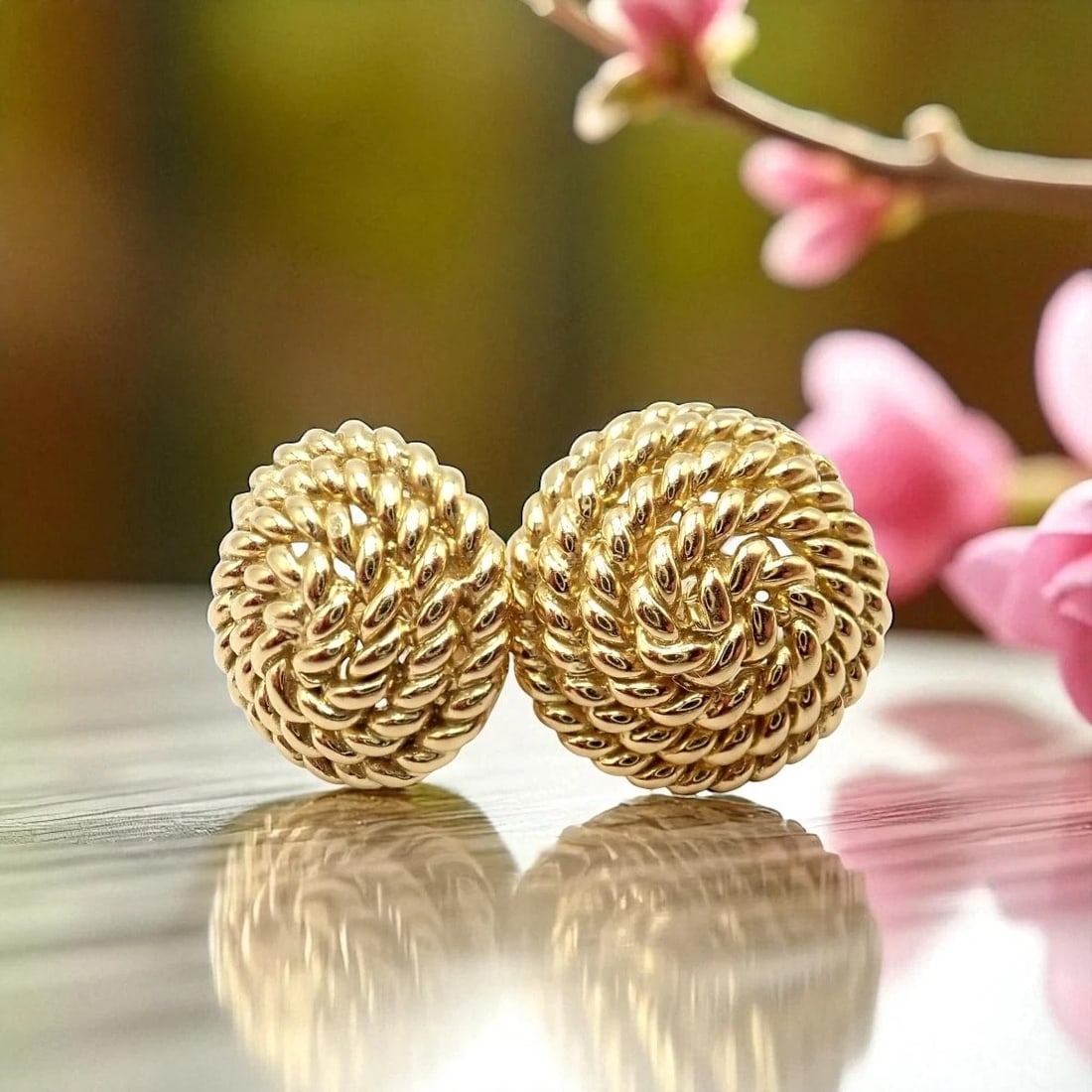 Authentic! Tiffany & Co 18k Yellow Gold Rope Coil Vintage Earrings: Authentic Tiffany & Co. vintage earrings crafted in luxurious 18k yellow gold. Featuring an elegant rope coil design, these timeless creations showcase Tiffany’s signature craftsmanship and refi