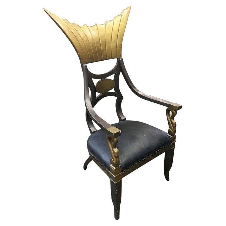 1934 Cleopatra Prop Egyptian Throne Chair Used by Claudette Colbert - 2