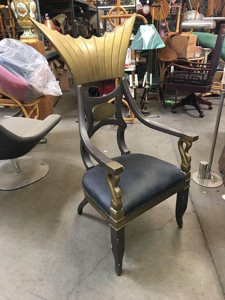 1934 Cleopatra Prop Egyptian Throne Chair Used by Claudette Colbert - 7