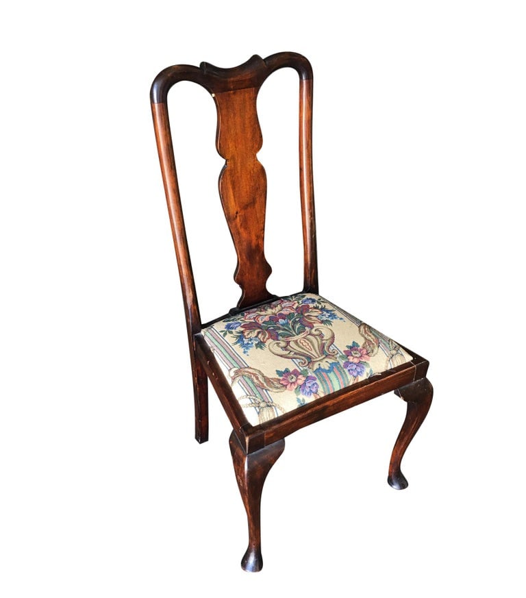 Pre-War Mahogany Art Deco Era Dining Room Chair Set of Four - 3